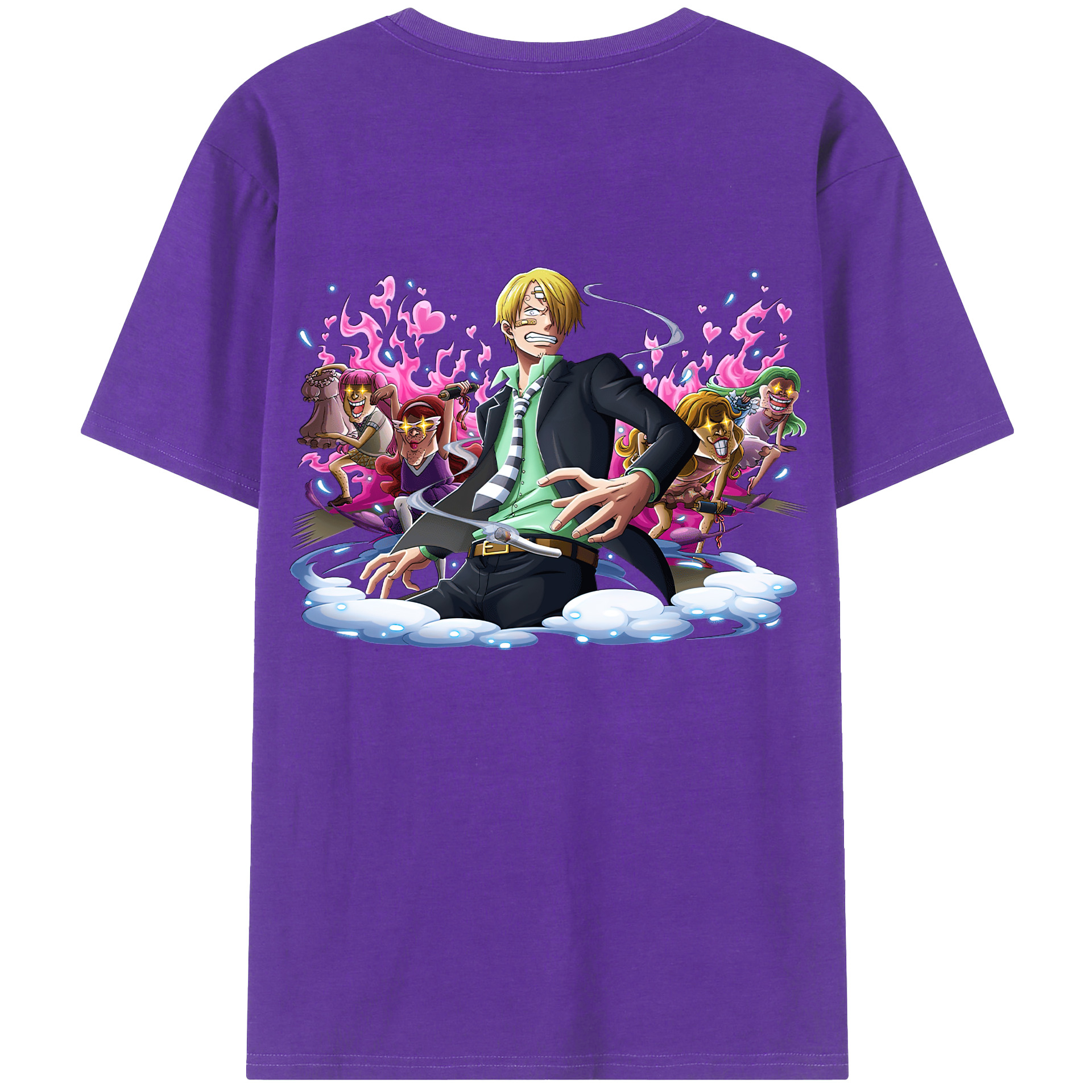 ワンピース サンジ ONE PIECE Sanji 綿100％半袖Tシャツ（背面プリント）