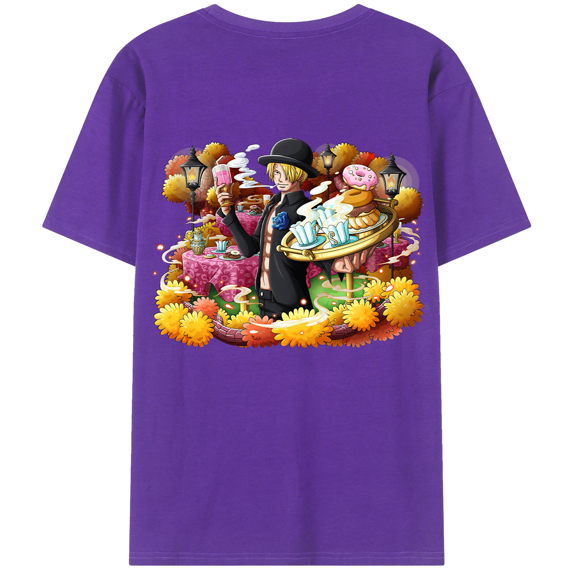 ワンピース サンジ ONE PIECE Sanji 綿100％半袖Tシャツ（背面プリント）