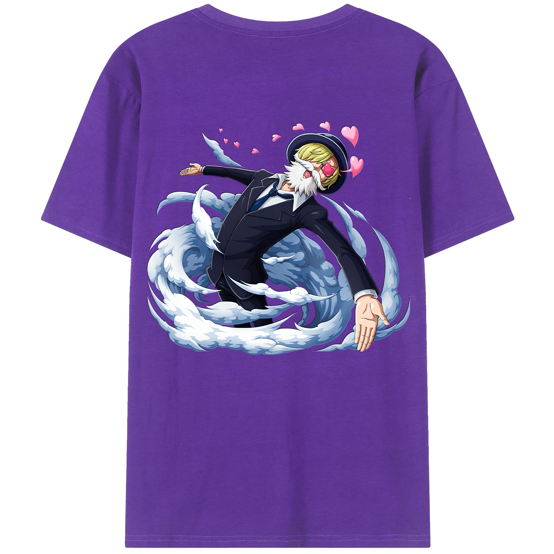 ワンピース サンジ ONE PIECE Sanji 綿100％半袖Tシャツ（背面プリント）