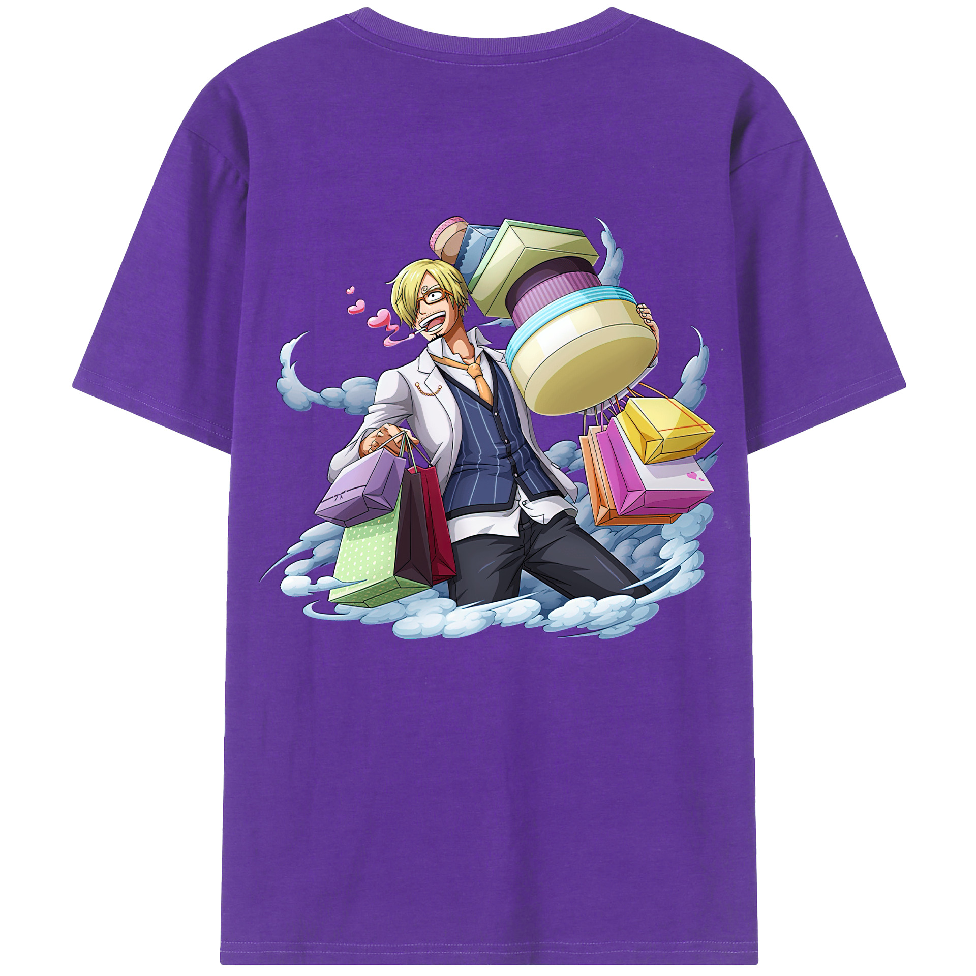 ワンピース サンジ ONE PIECE Sanji 綿100％半袖Tシャツ（背面プリント）