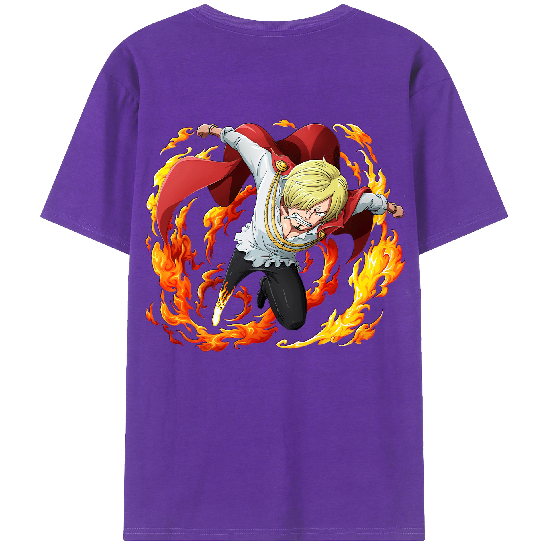 ワンピース サンジ ONE PIECE Sanji 綿100％半袖Tシャツ（背面プリント）