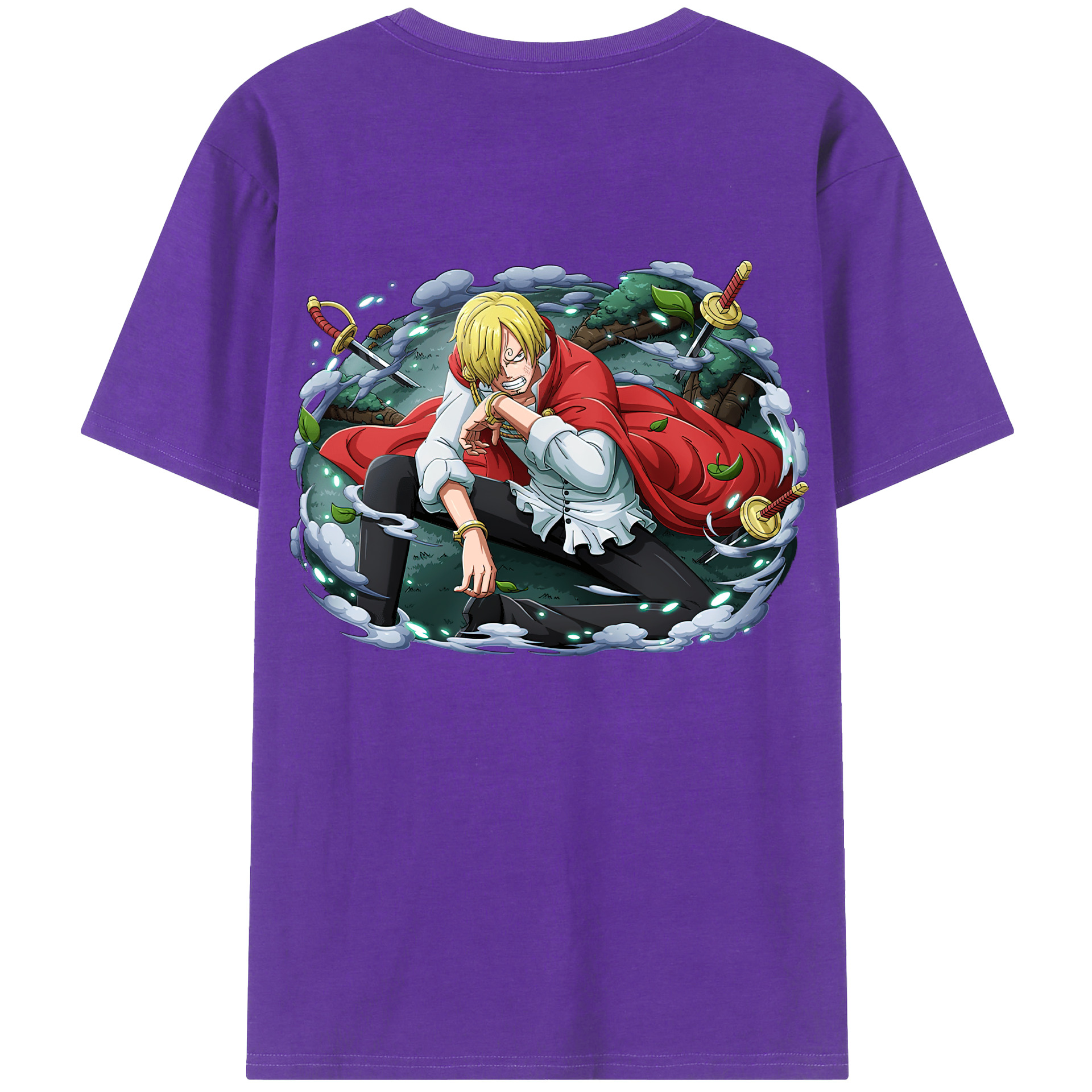 ワンピース サンジ ONE PIECE Sanji 綿100％半袖Tシャツ（背面プリント）