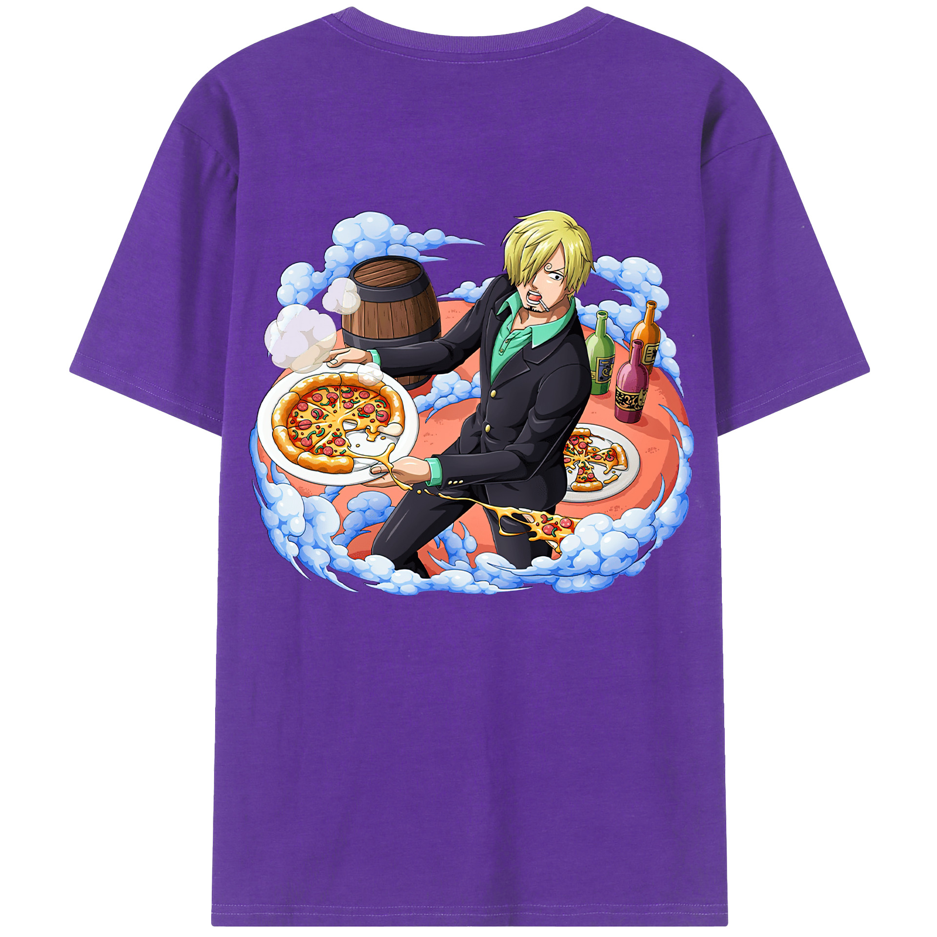 ワンピース サンジ ONE PIECE Sanji 綿100％半袖Tシャツ（背面プリント）