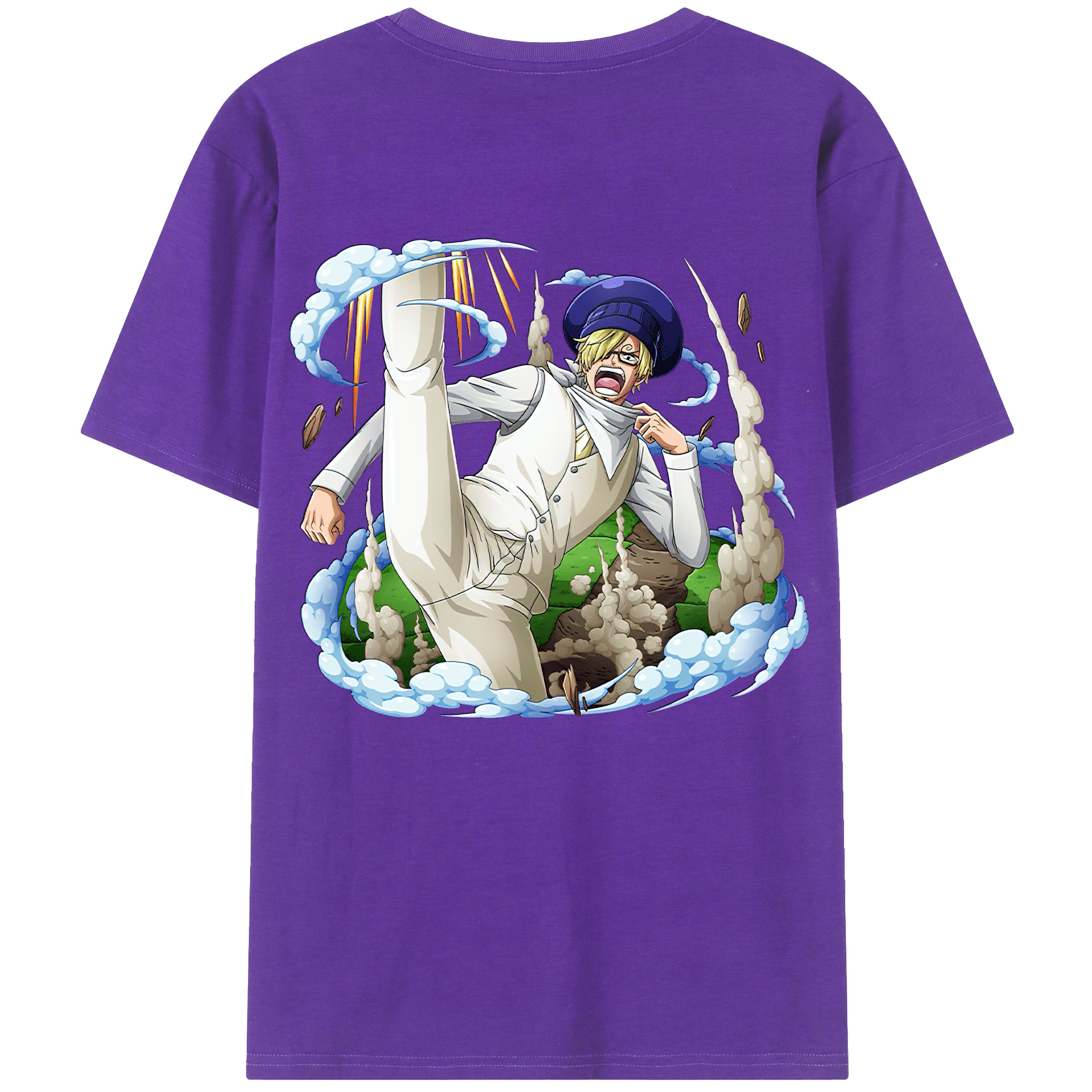 ワンピース サンジ ONE PIECE Sanji 綿100％半袖Tシャツ（背面プリント）