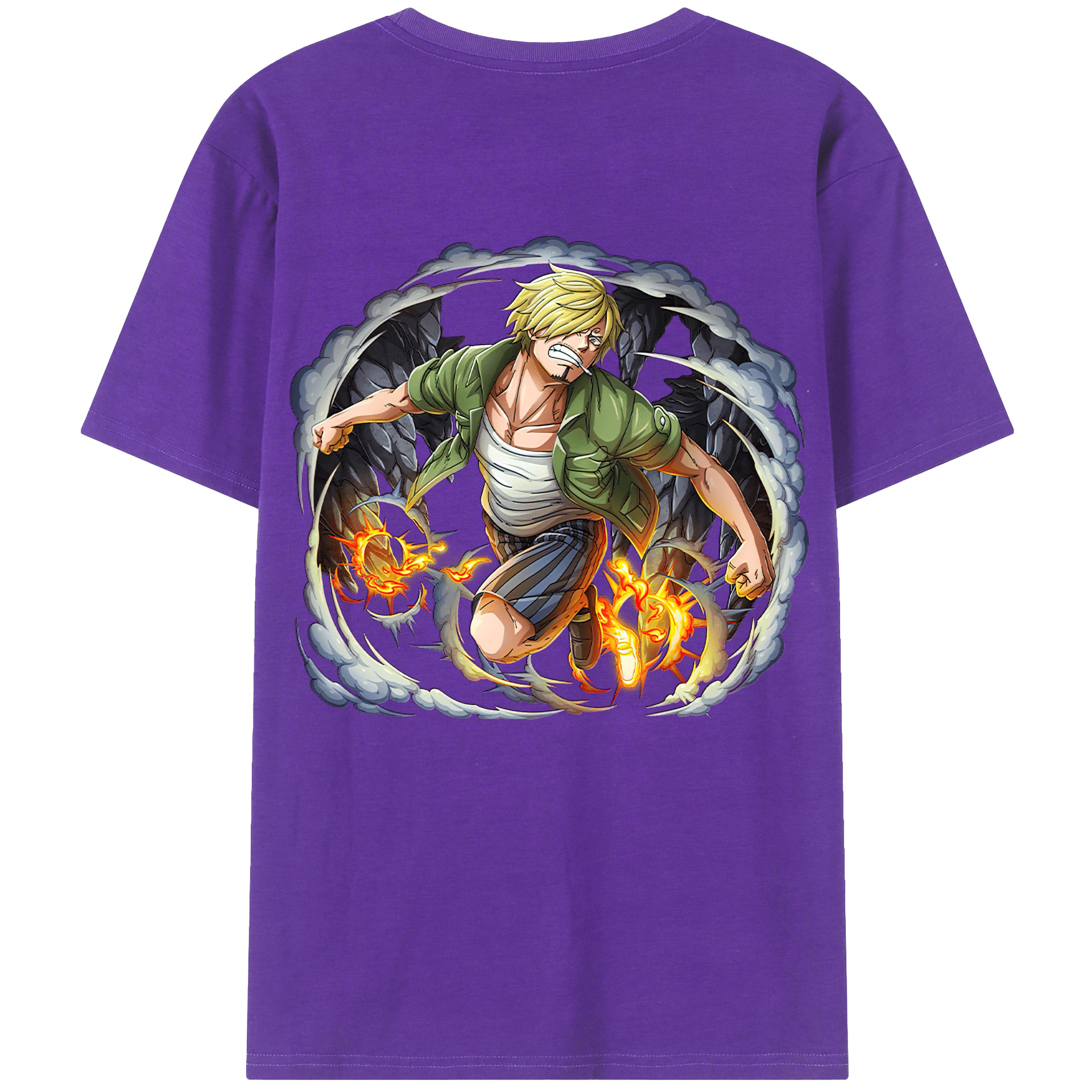 ワンピース サンジ ONE PIECE Sanji 綿100％半袖Tシャツ（背面プリント）