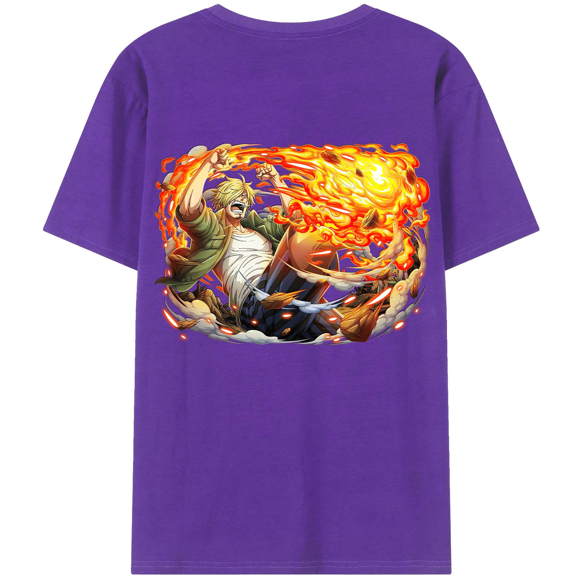 ワンピース サンジ ONE PIECE Sanji 綿100％半袖Tシャツ（背面プリント）