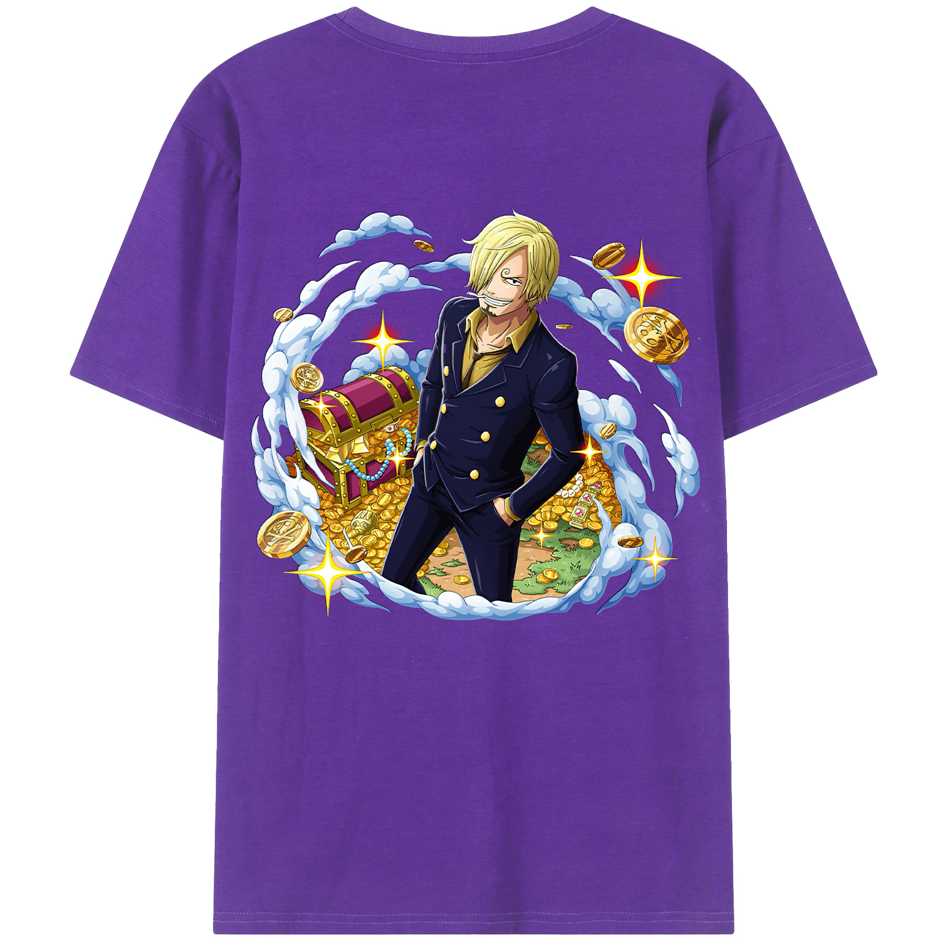 ワンピース サンジ ONE PIECE Sanji 綿100％半袖Tシャツ（背面プリント）