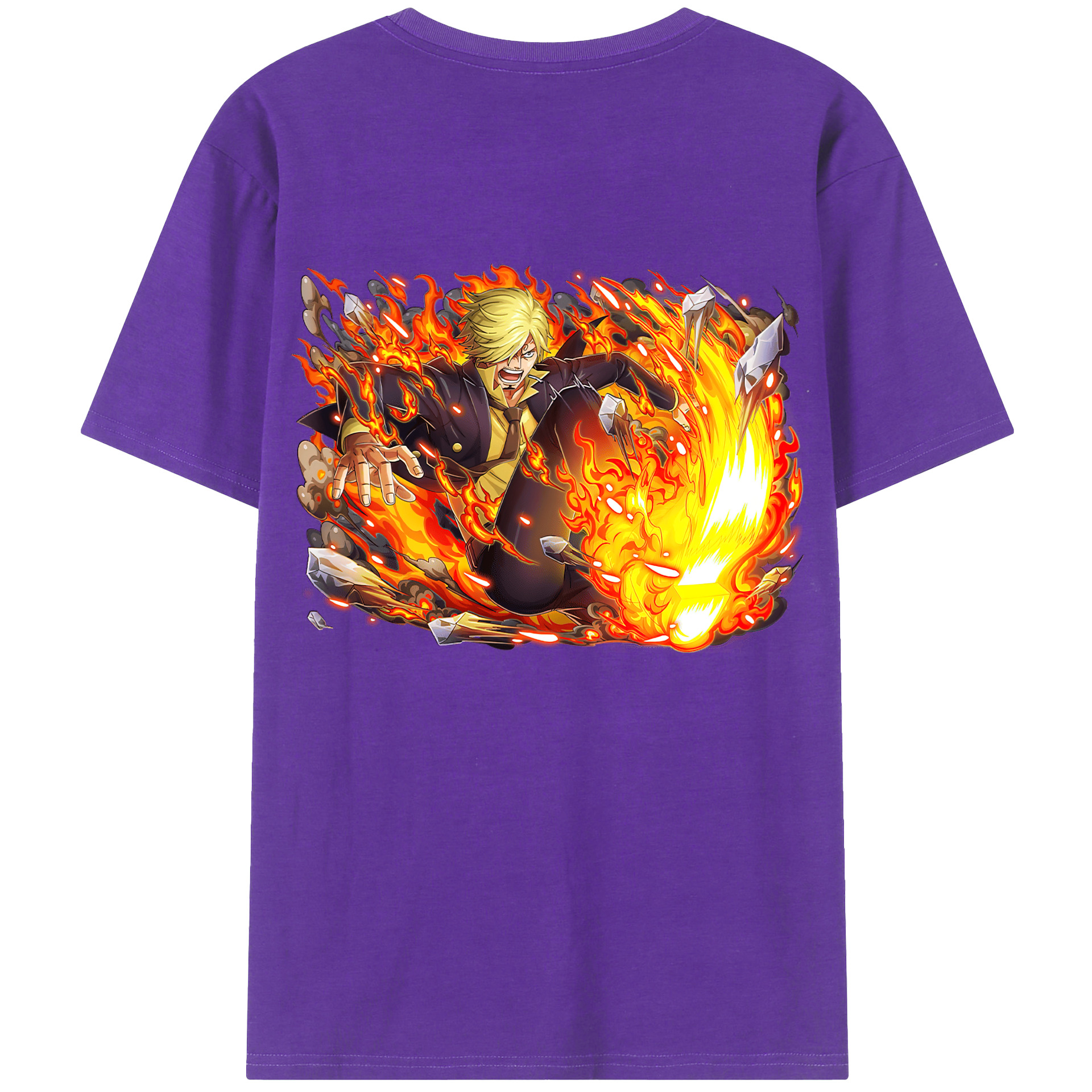 ワンピース サンジ ONE PIECE Sanji 綿100％半袖Tシャツ（背面プリント）
