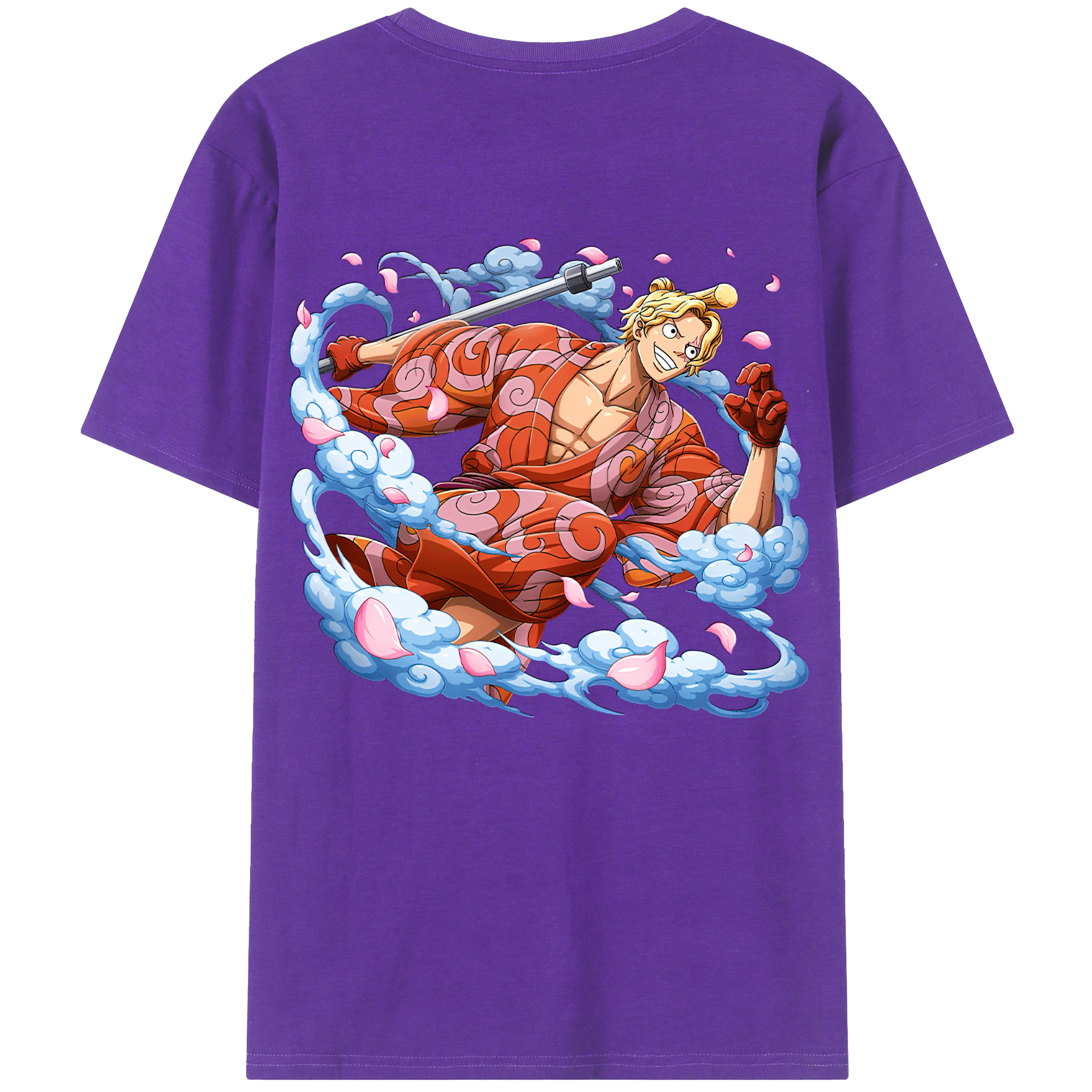 ワンピース サンジ ONE PIECE Sanji 綿100％半袖Tシャツ（背面プリント）