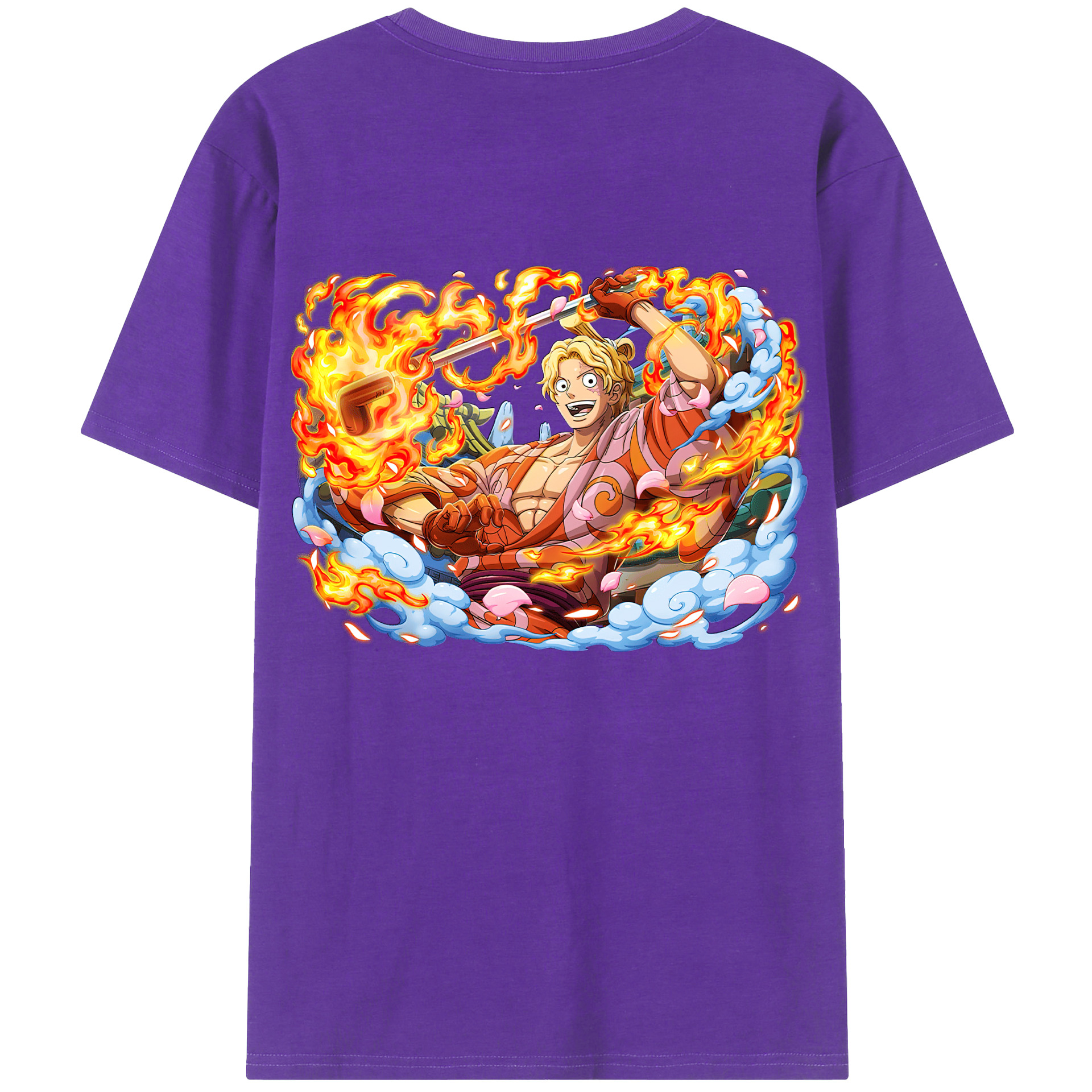ワンピース サンジ ONE PIECE Sanji 綿100％半袖Tシャツ（背面プリント）