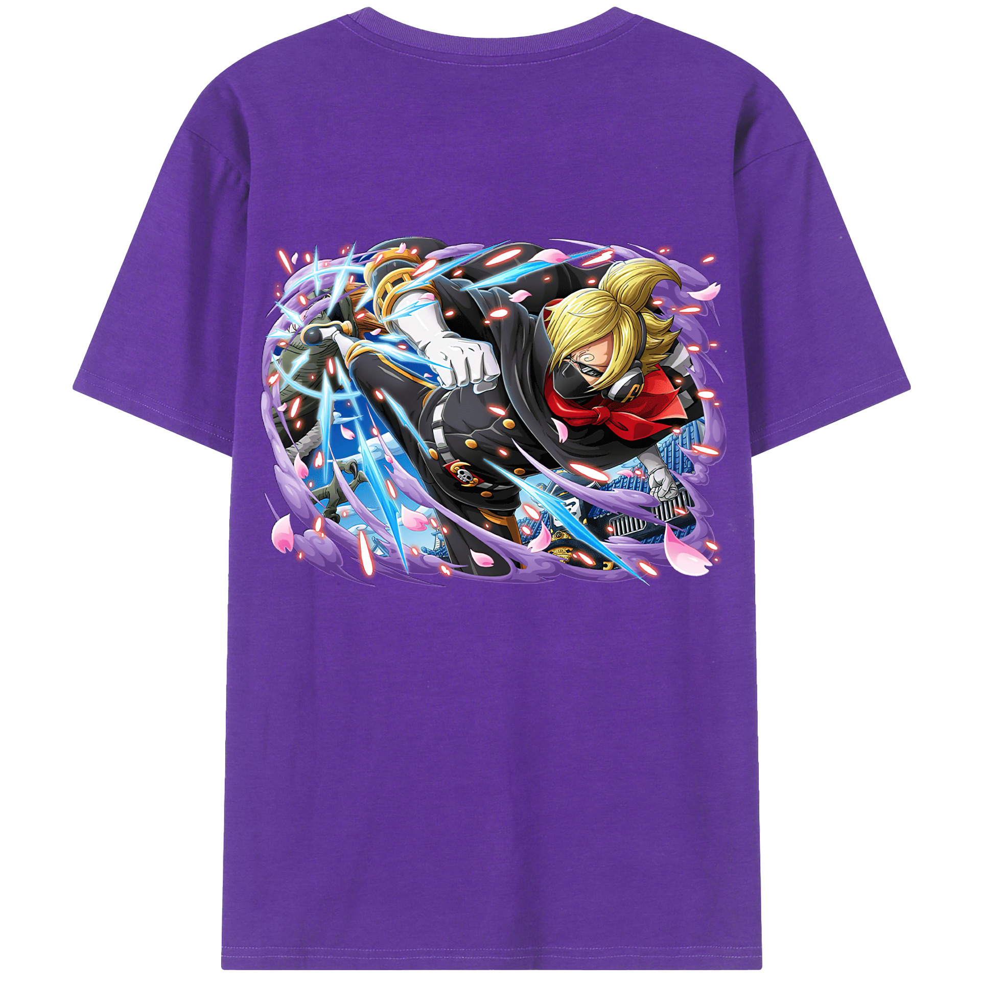 ワンピース サンジ ONE PIECE Sanji 綿100％半袖Tシャツ（背面プリント）