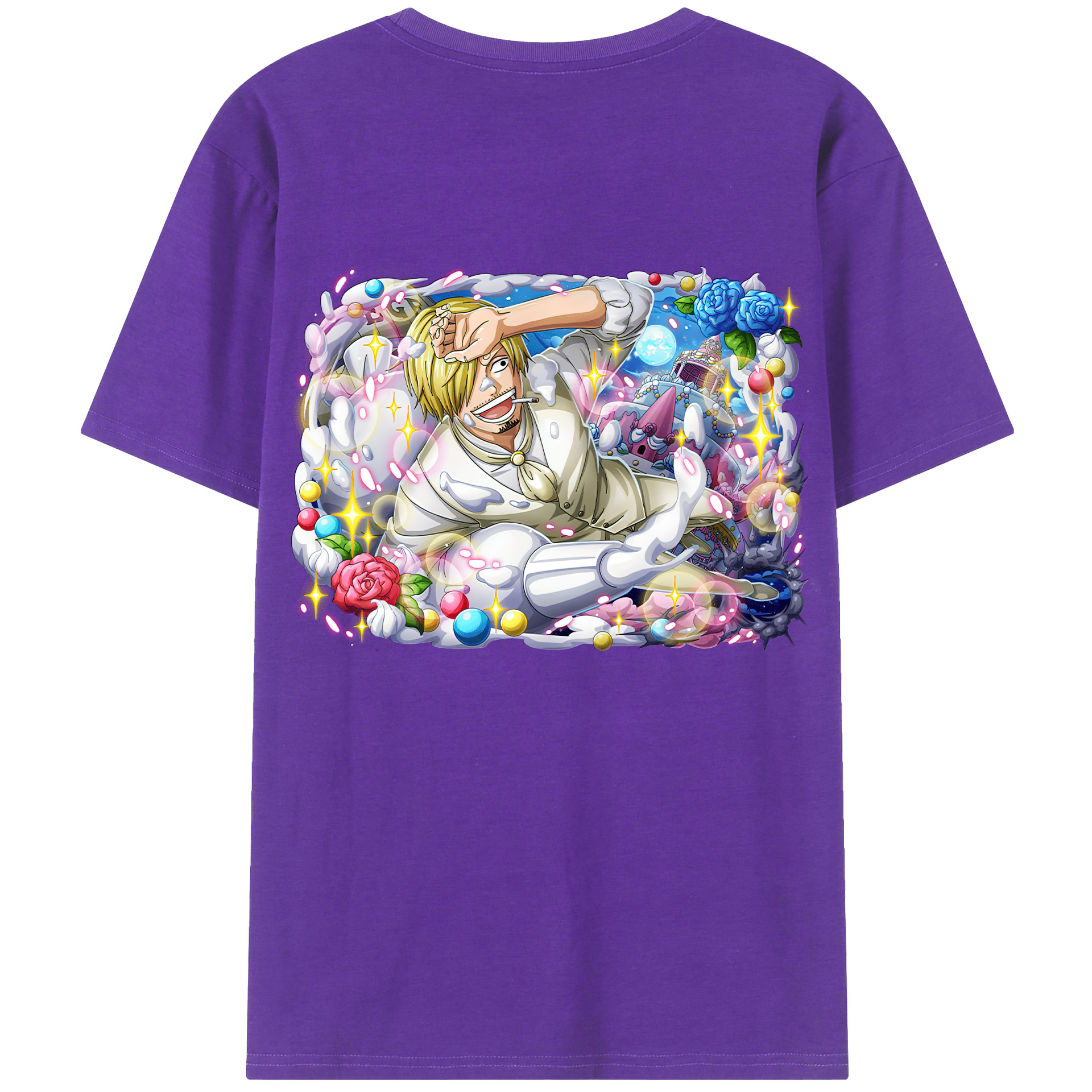 ワンピース サンジ ONE PIECE Sanji 綿100％半袖Tシャツ（背面プリント）