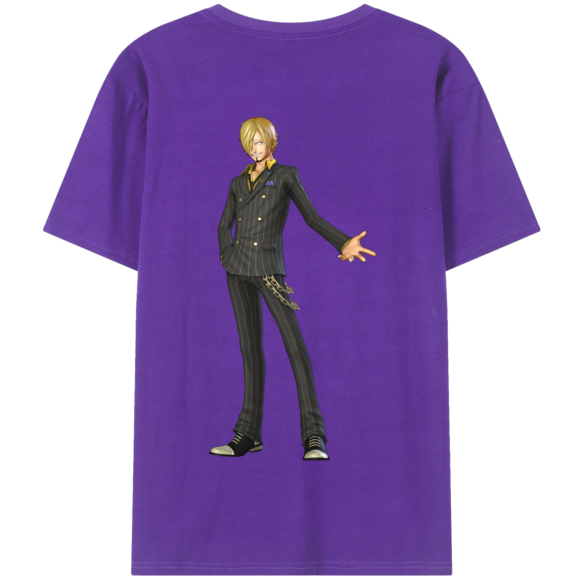 ワンピース サンジ ONE PIECE Sanji 綿100％半袖Tシャツ（背面プリント）