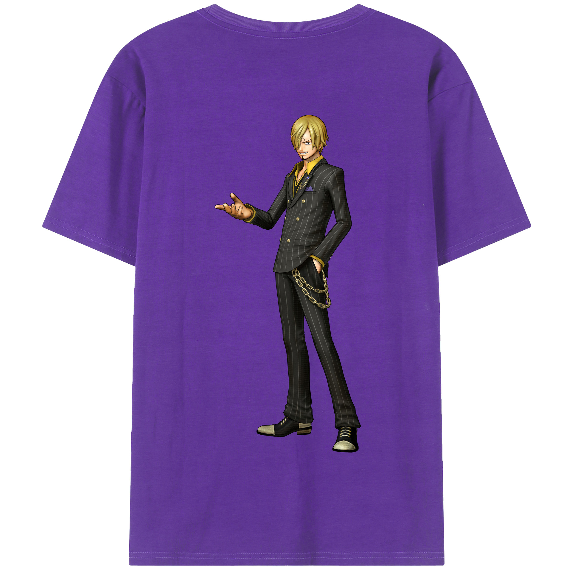 ワンピース サンジ ONE PIECE Sanji 綿100％半袖Tシャツ（背面プリント）
