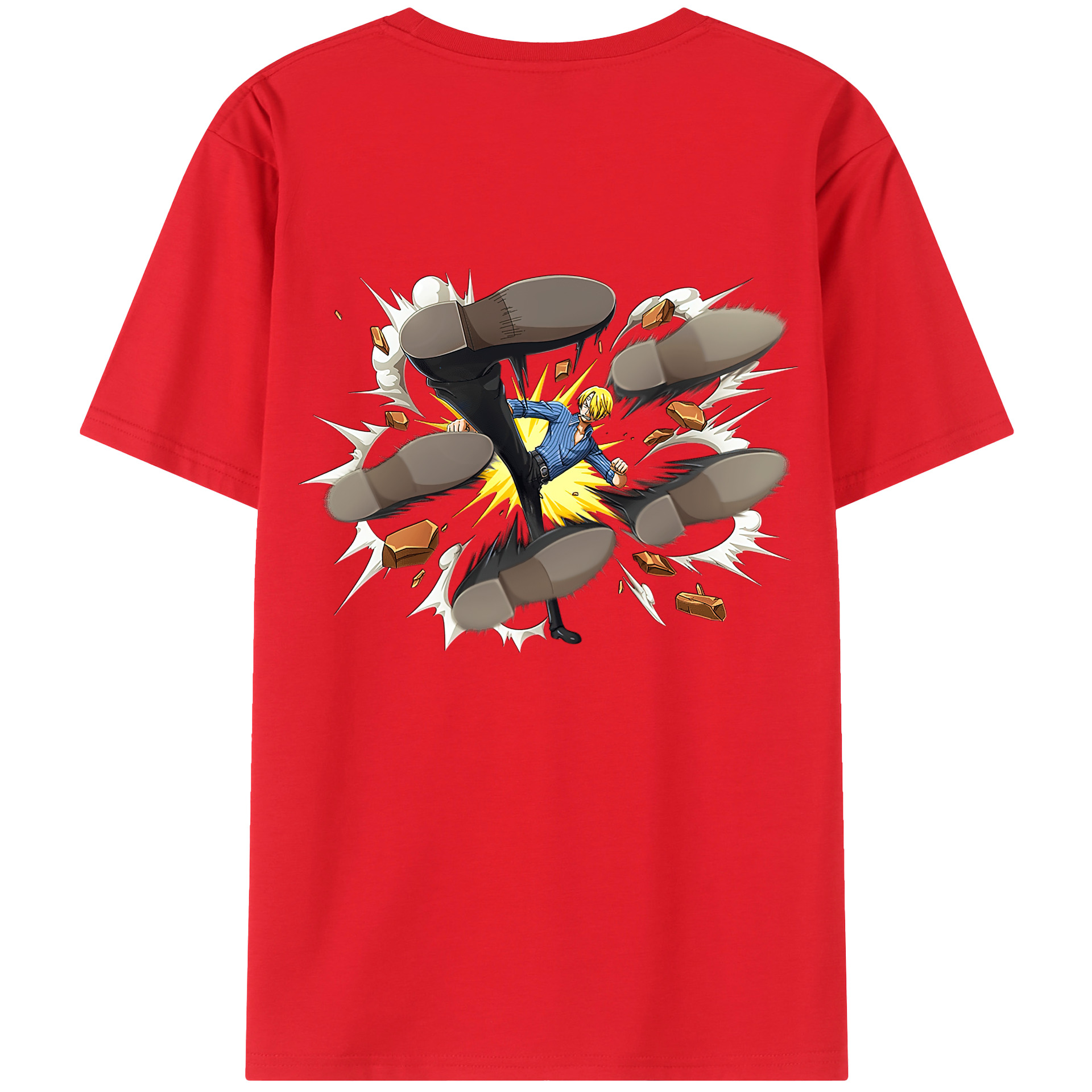 ワンピース サンジ ONE PIECE Sanji 綿100％半袖Tシャツ（背面プリント）