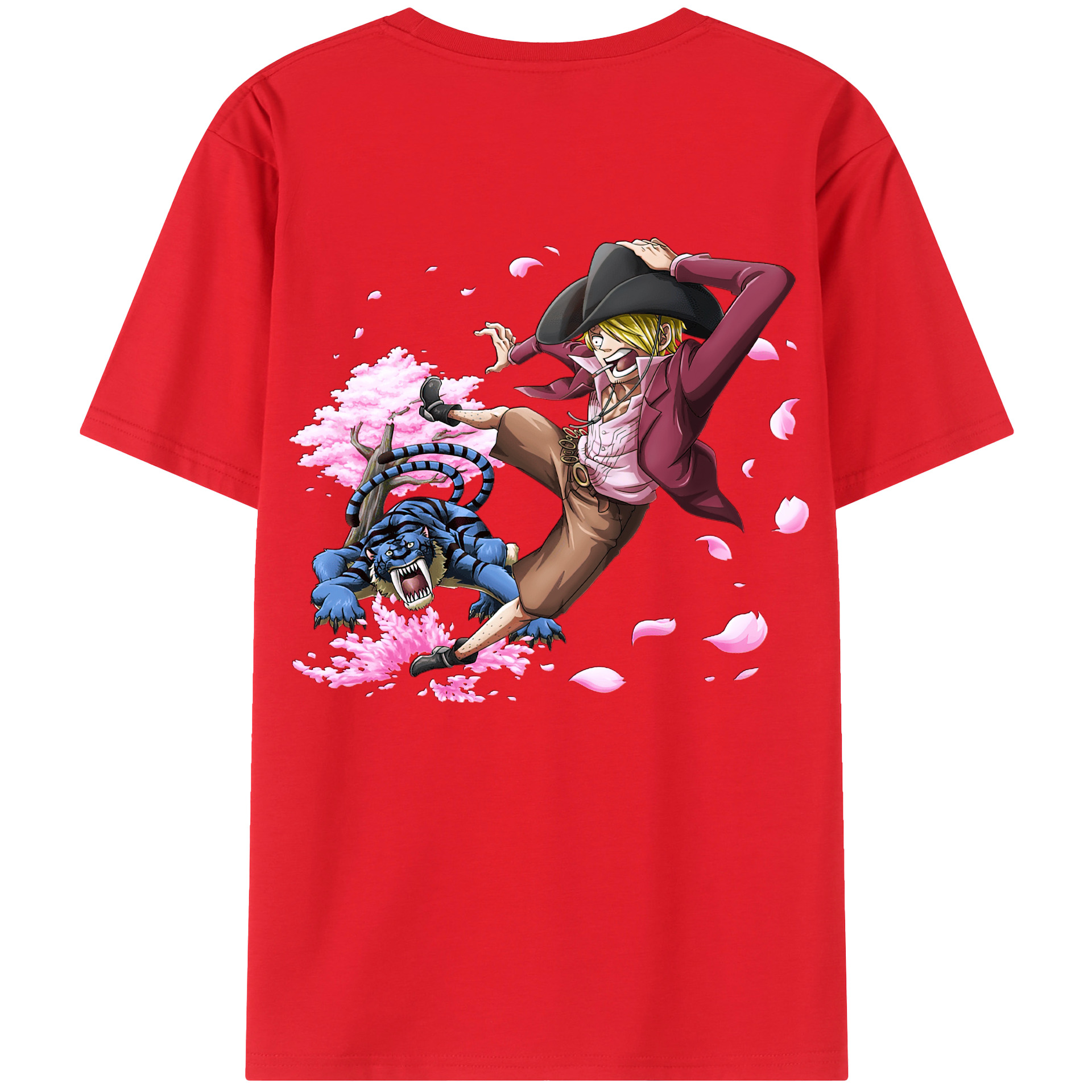 ワンピース サンジ ONE PIECE Sanji 綿100％半袖Tシャツ（背面プリント）
