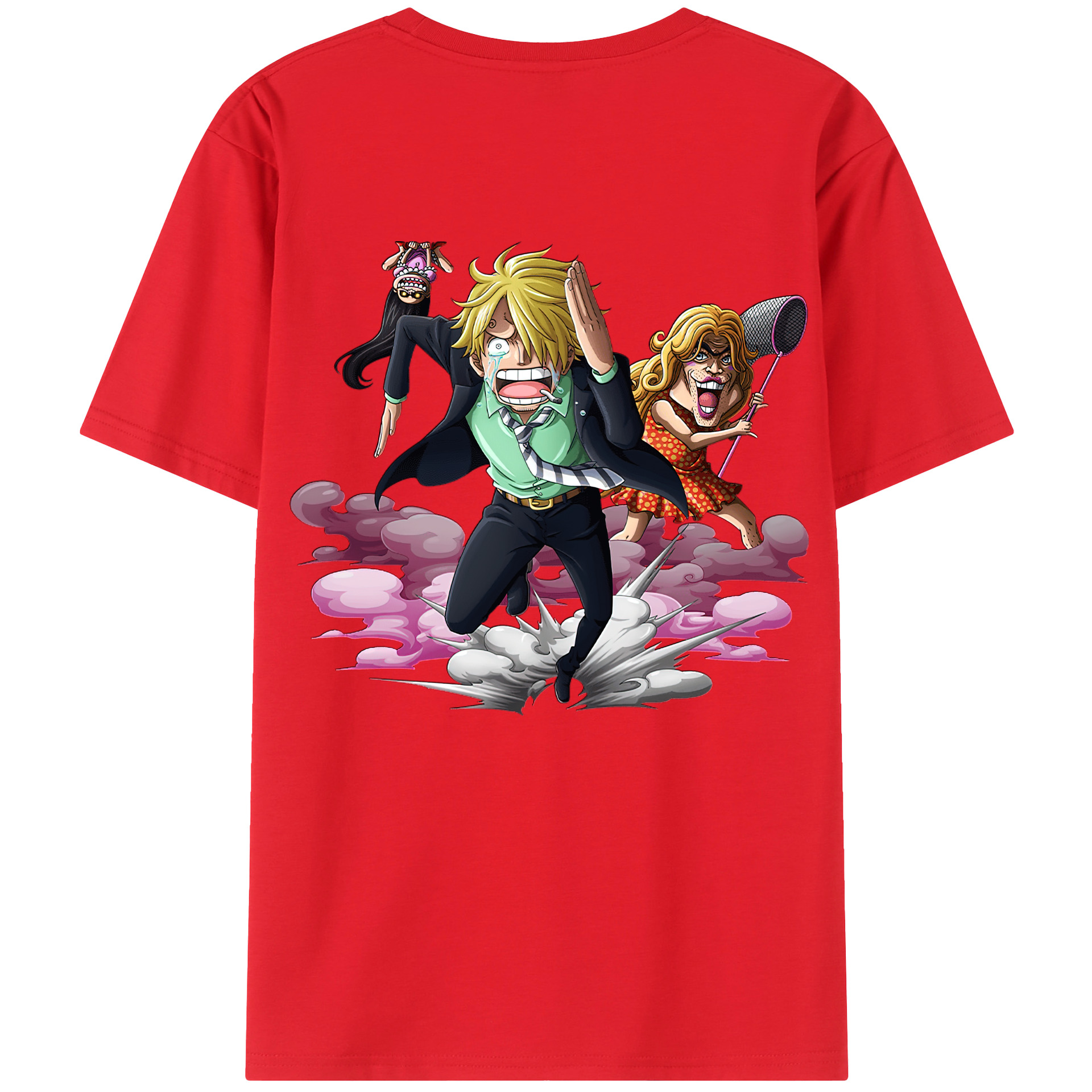 ワンピース サンジ ONE PIECE Sanji 綿100％半袖Tシャツ（背面プリント）