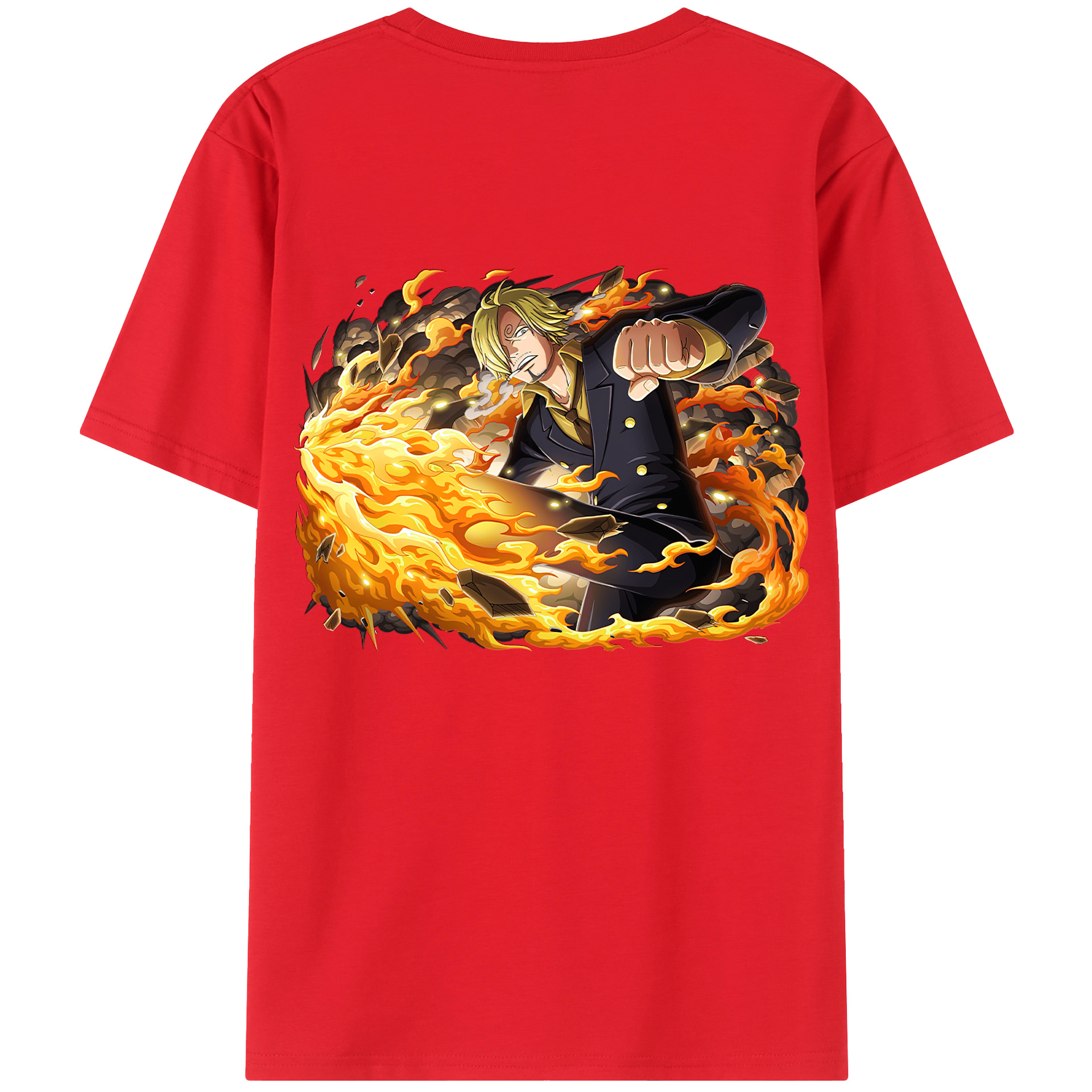 ワンピース サンジ ONE PIECE Sanji 綿100％半袖Tシャツ（背面プリント）