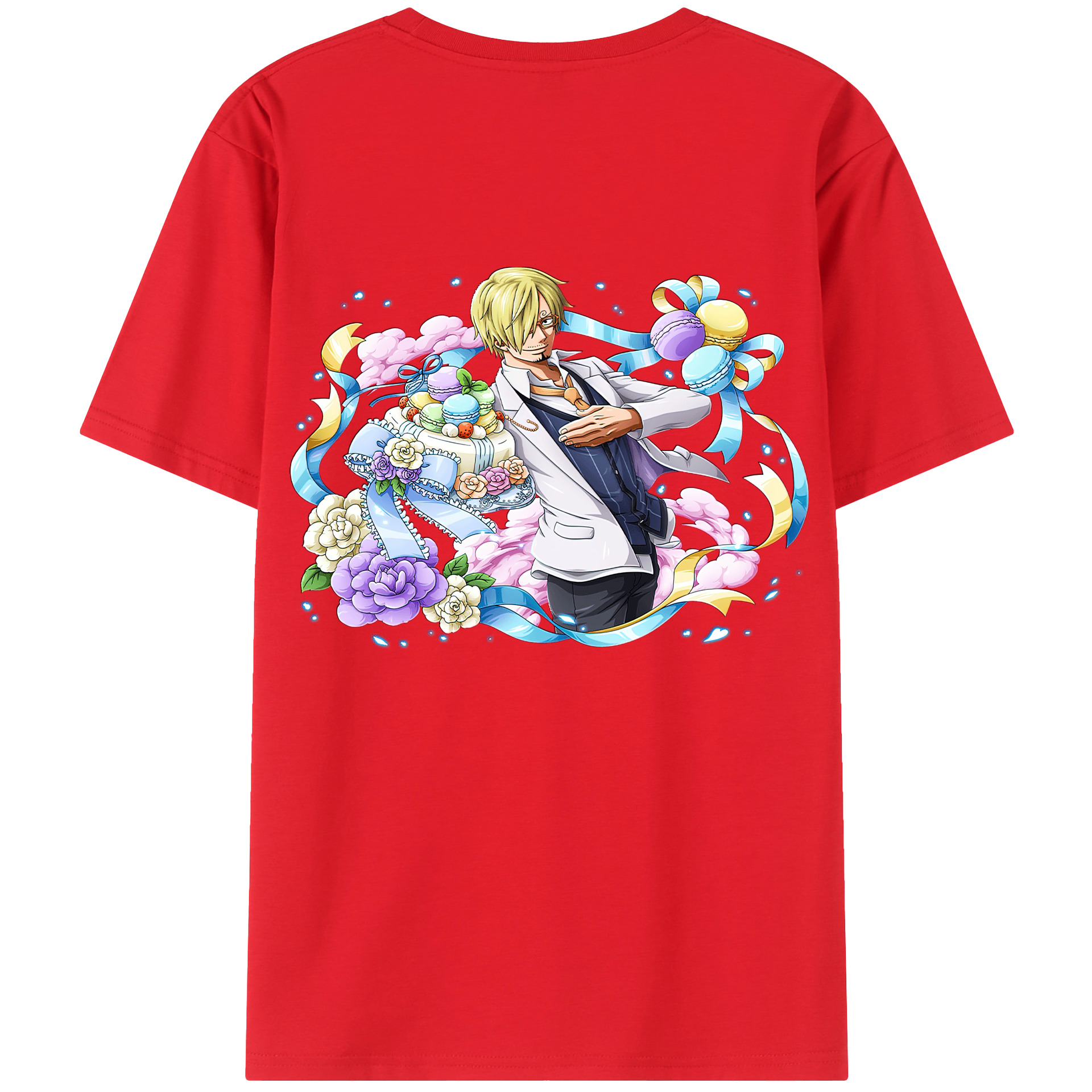 ワンピース サンジ ONE PIECE Sanji 綿100％半袖Tシャツ（背面プリント）