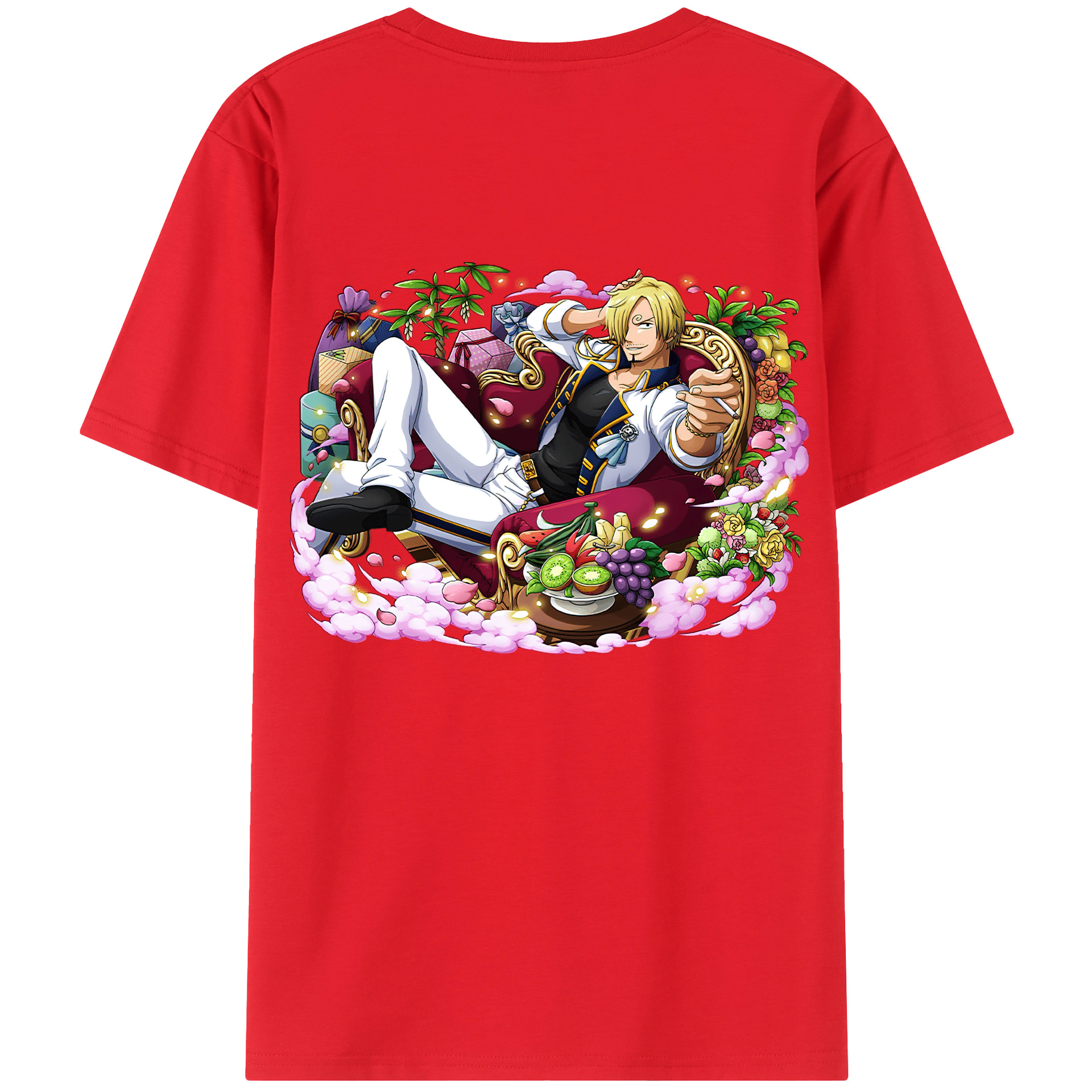 ワンピース サンジ ONE PIECE Sanji 綿100％半袖Tシャツ（背面プリント）