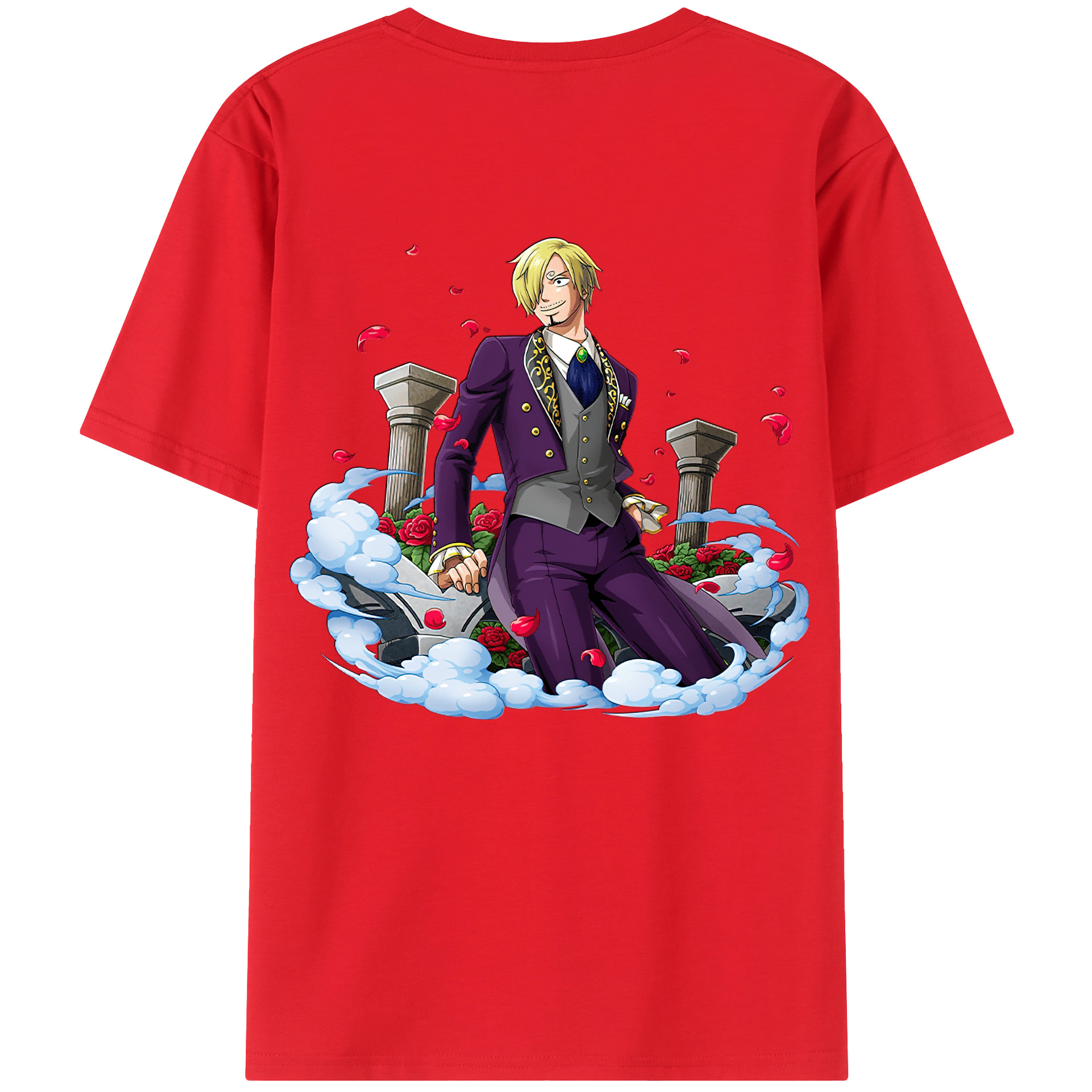 ワンピース サンジ ONE PIECE Sanji 綿100％半袖Tシャツ（背面プリント）