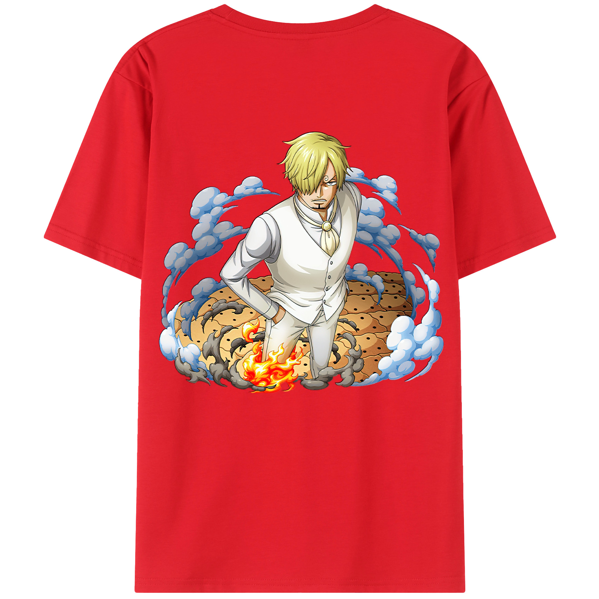 ワンピース サンジ ONE PIECE Sanji 綿100％半袖Tシャツ（背面プリント）