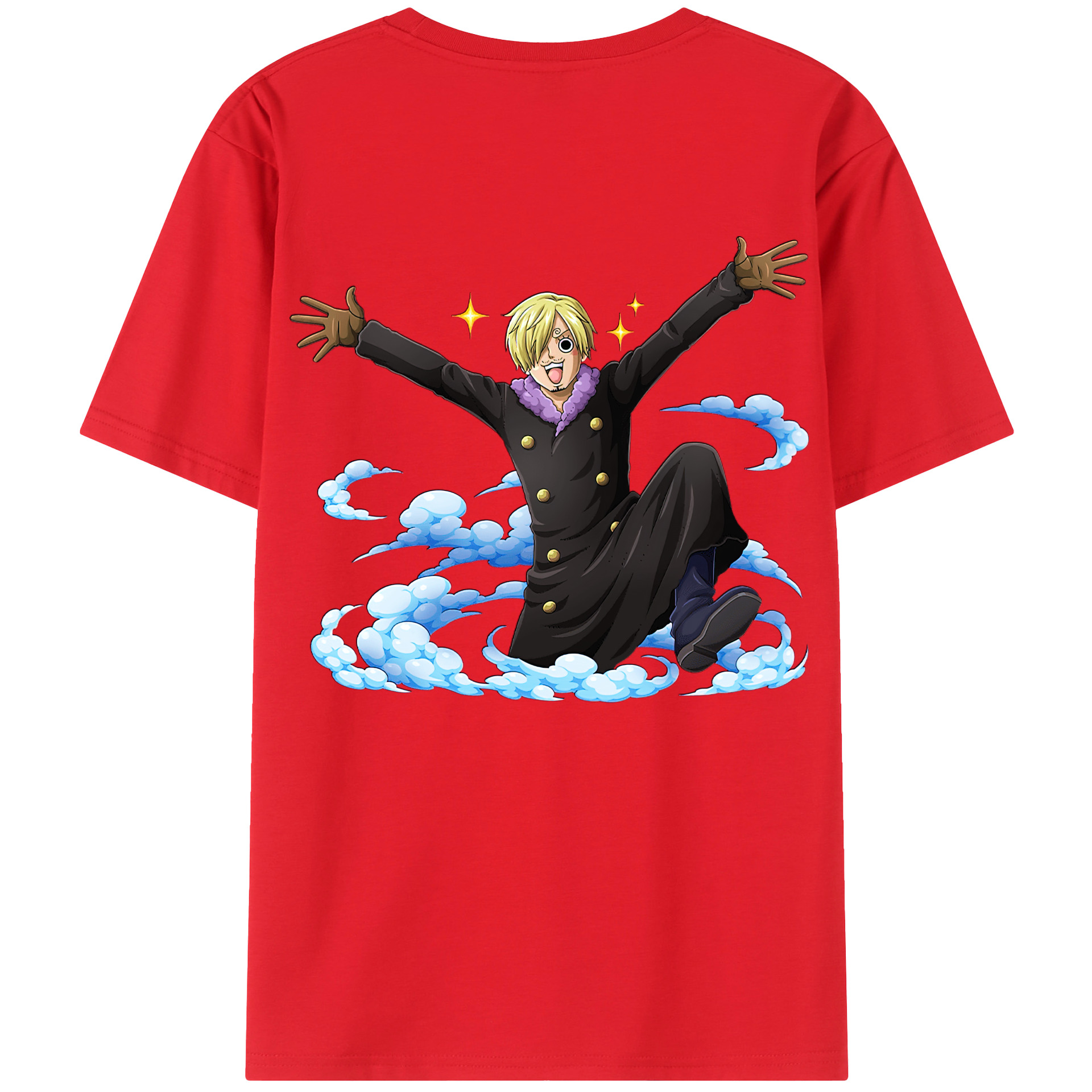 ワンピース サンジ ONE PIECE Sanji 綿100％半袖Tシャツ（背面プリント）