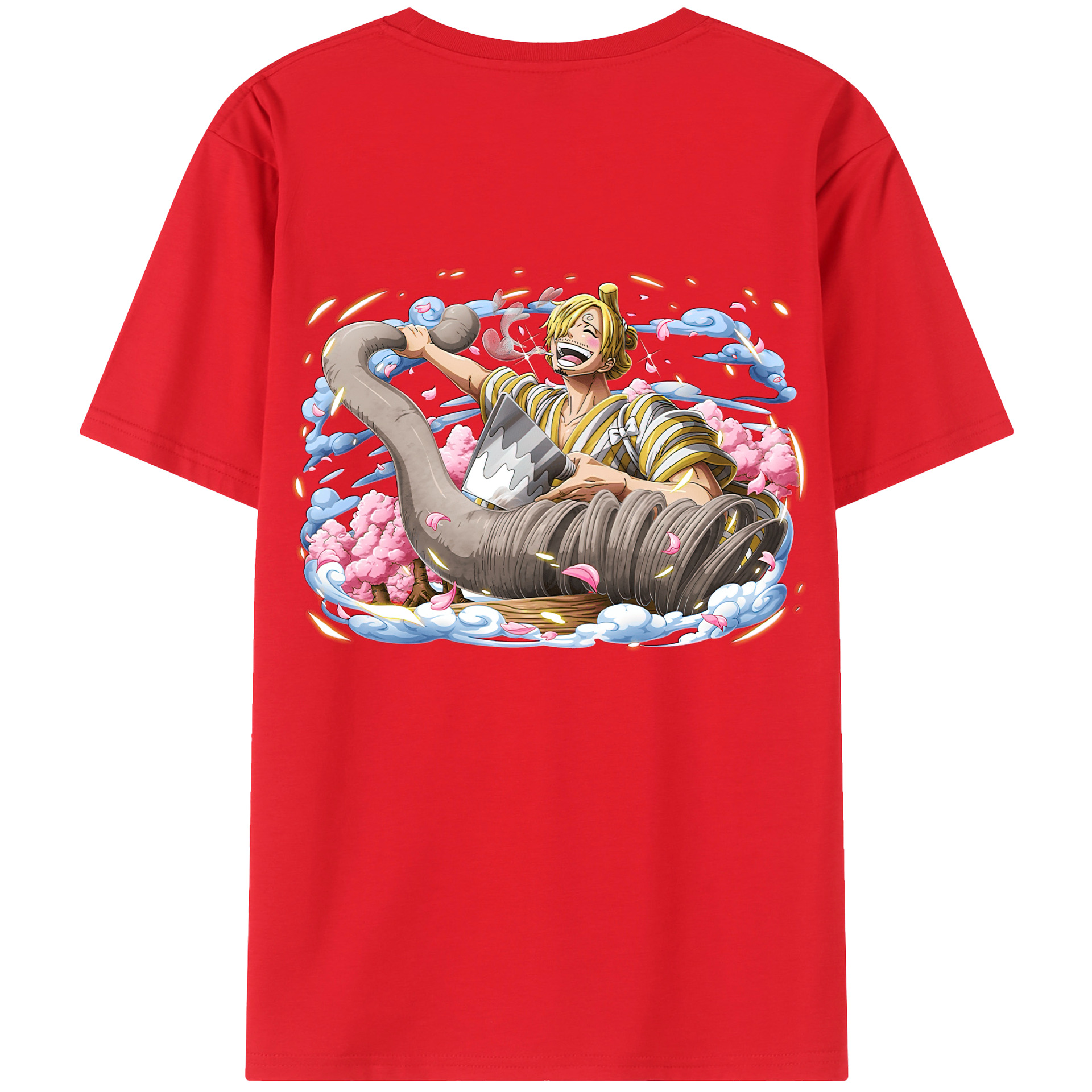 ワンピース サンジ ONE PIECE Sanji 綿100％半袖Tシャツ（背面プリント）