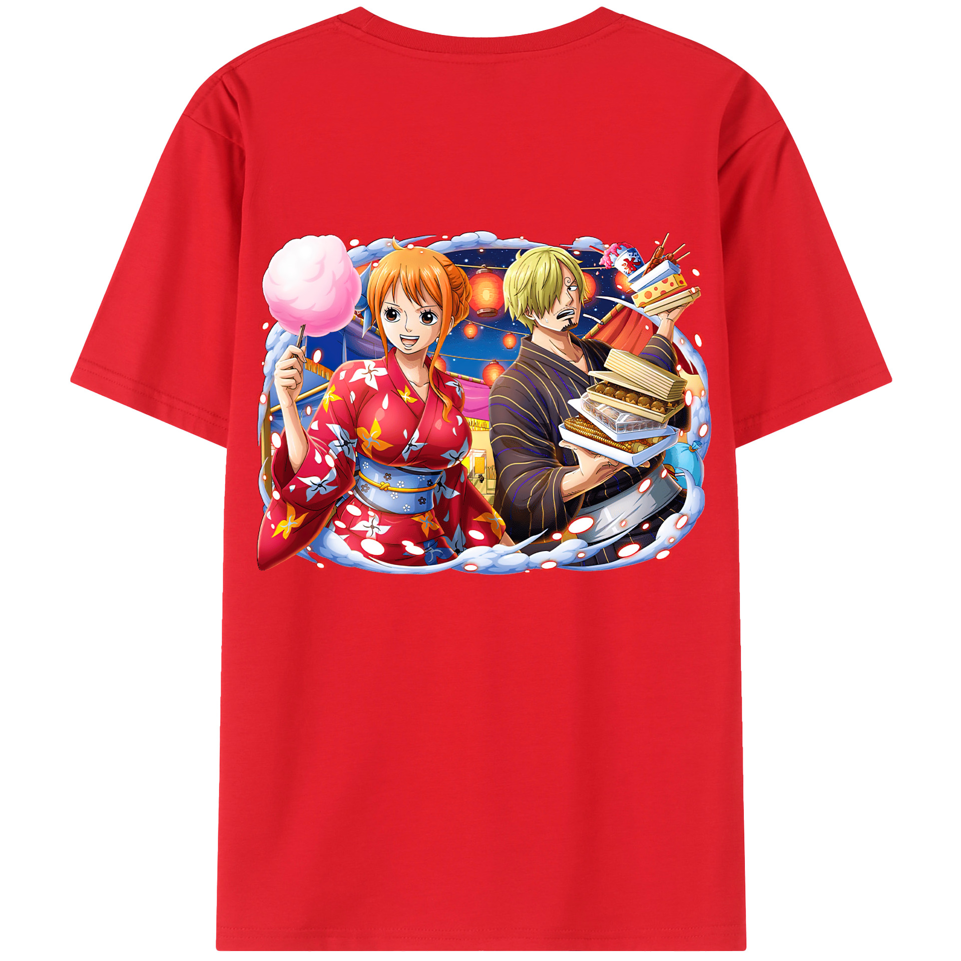 ワンピース サンジ ONE PIECE Sanji 綿100％半袖Tシャツ（背面プリント）