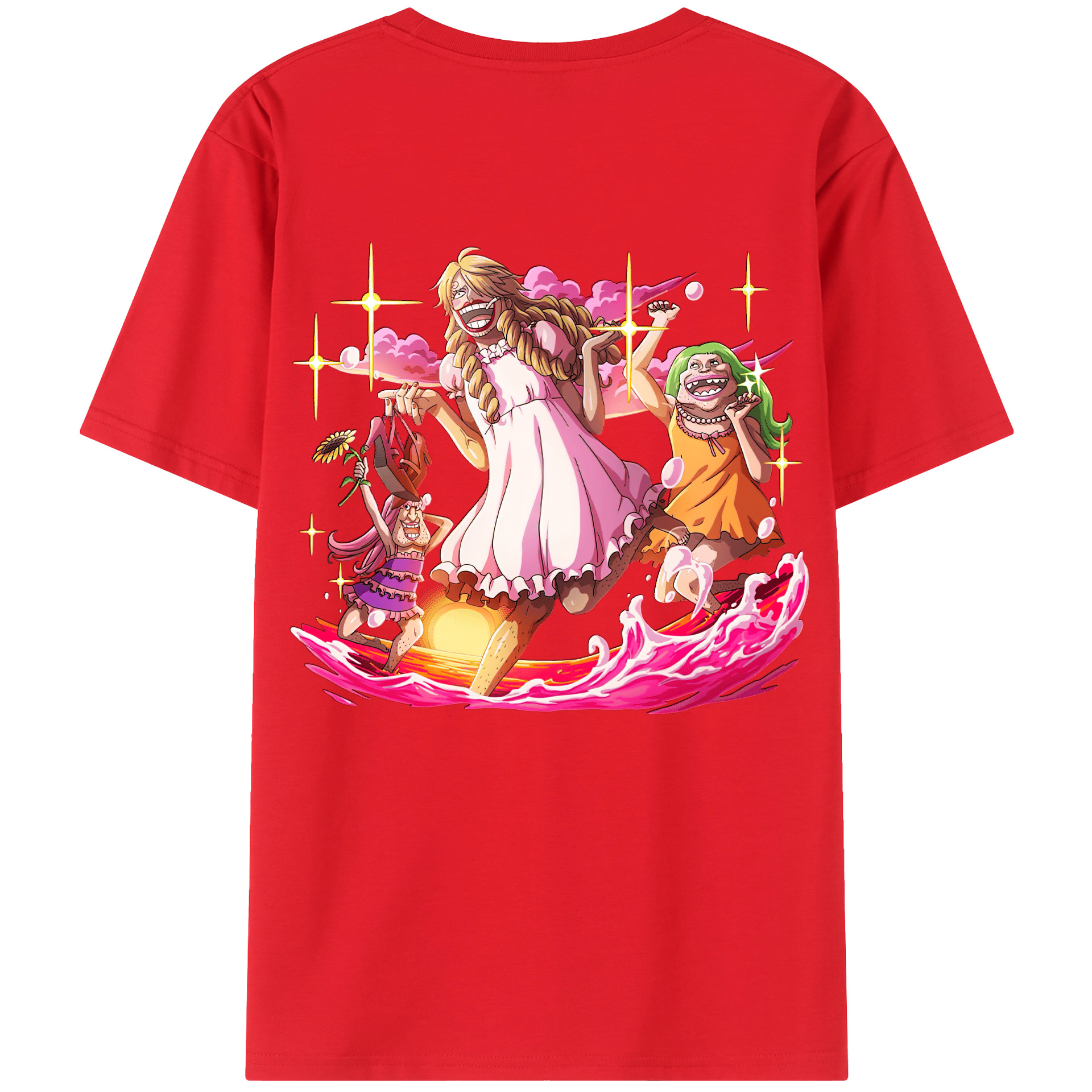 ワンピース サンジ ONE PIECE Sanji 綿100％半袖Tシャツ（背面プリント）