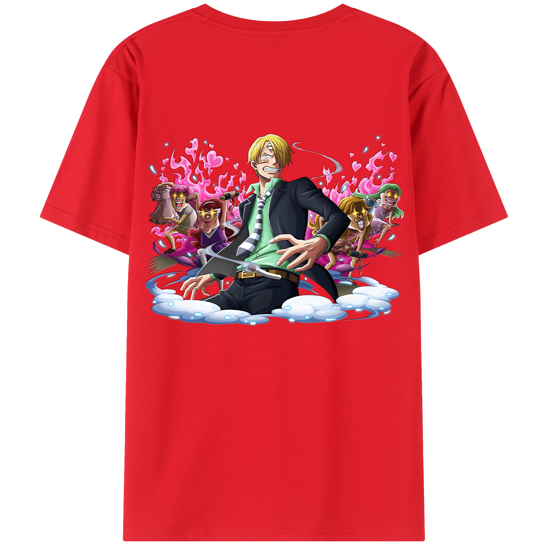 ワンピース サンジ ONE PIECE Sanji 綿100％半袖Tシャツ（背面プリント）