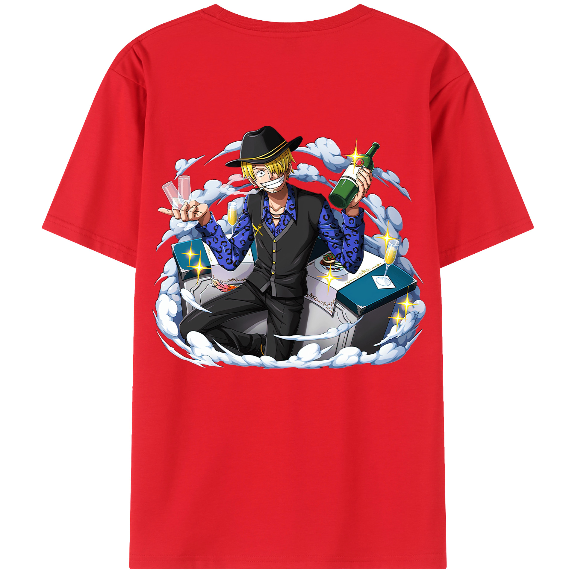 ワンピース サンジ ONE PIECE Sanji 綿100％半袖Tシャツ（背面プリント）