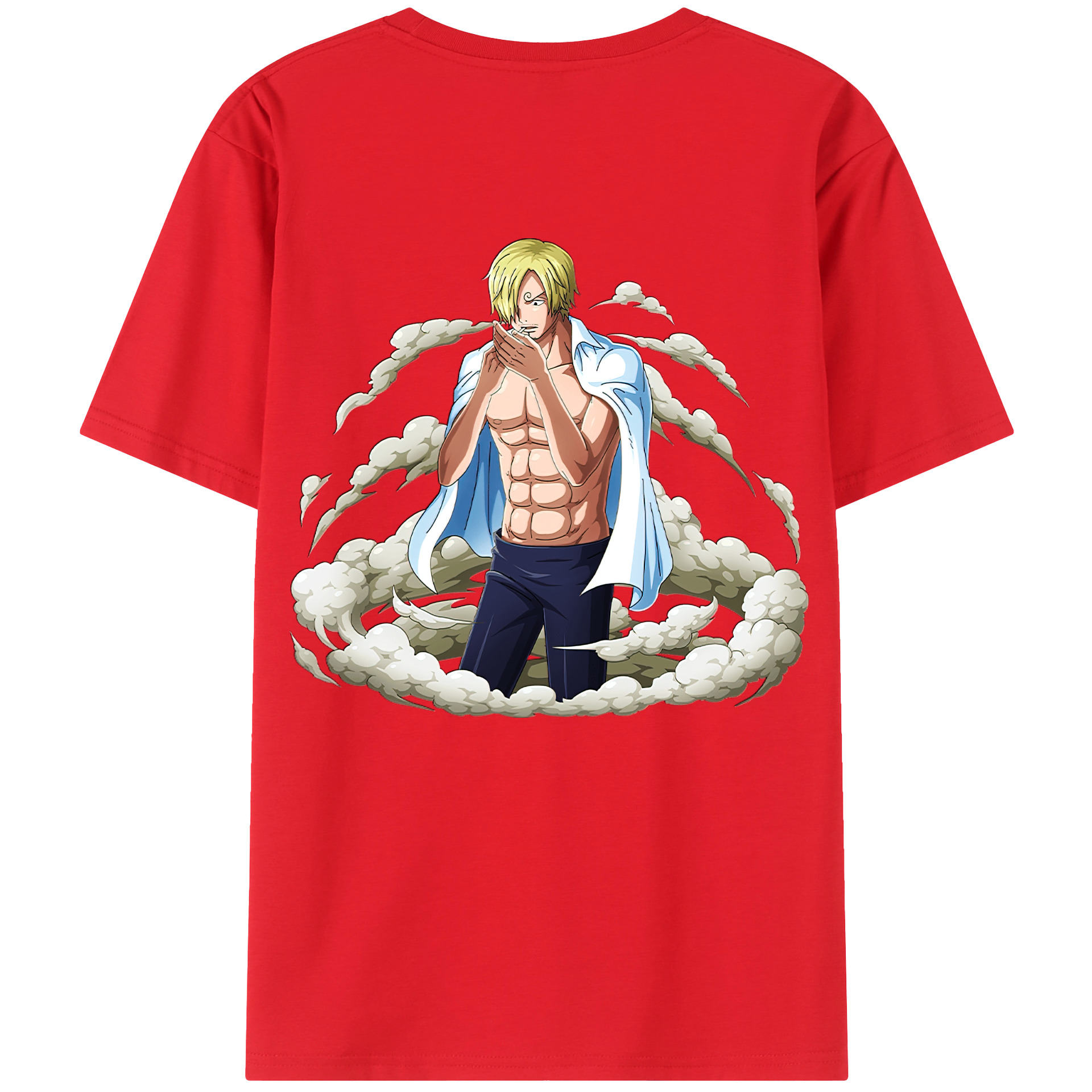 ワンピース サンジ ONE PIECE Sanji 綿100％半袖Tシャツ（背面プリント）