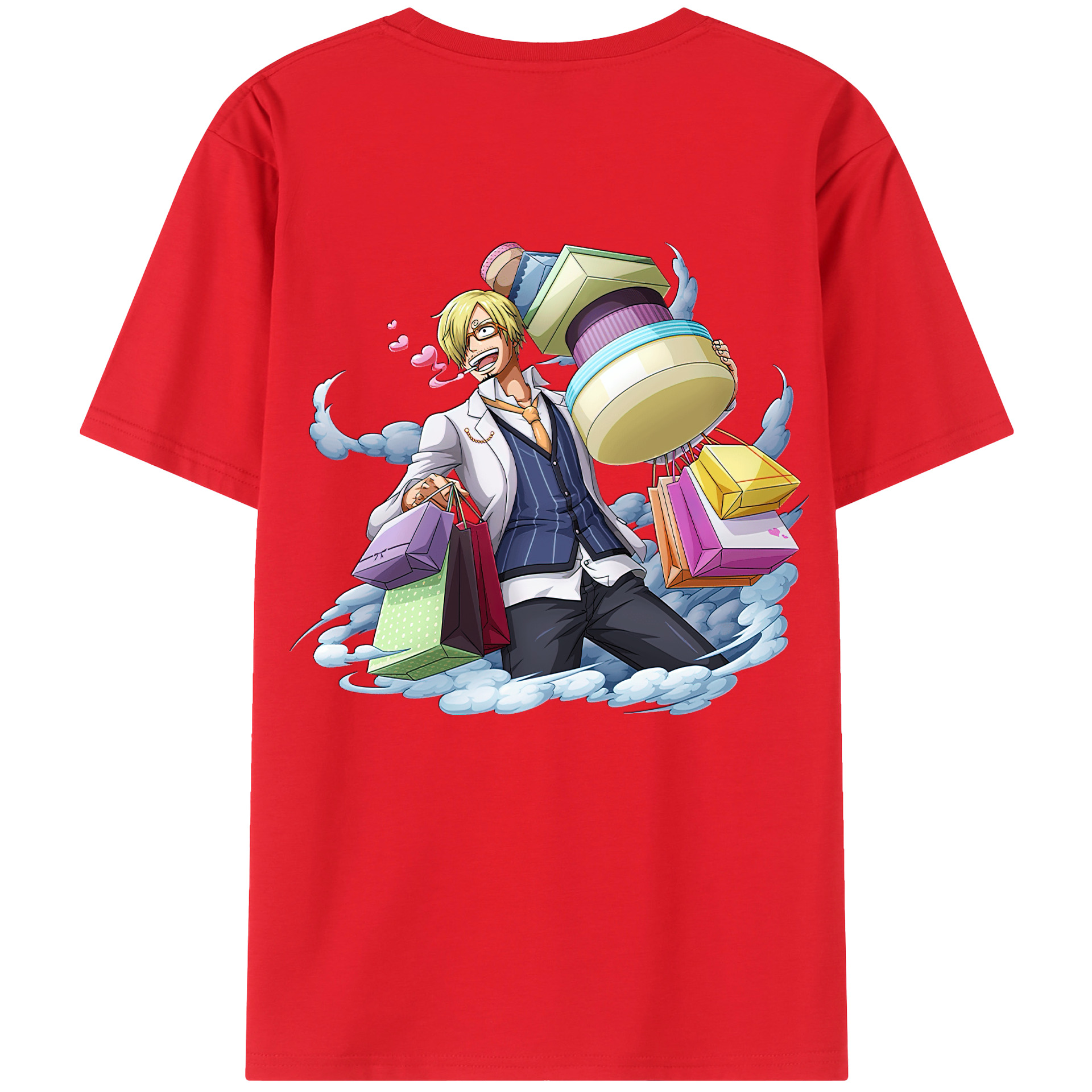ワンピース サンジ ONE PIECE Sanji 綿100％半袖Tシャツ（背面プリント）