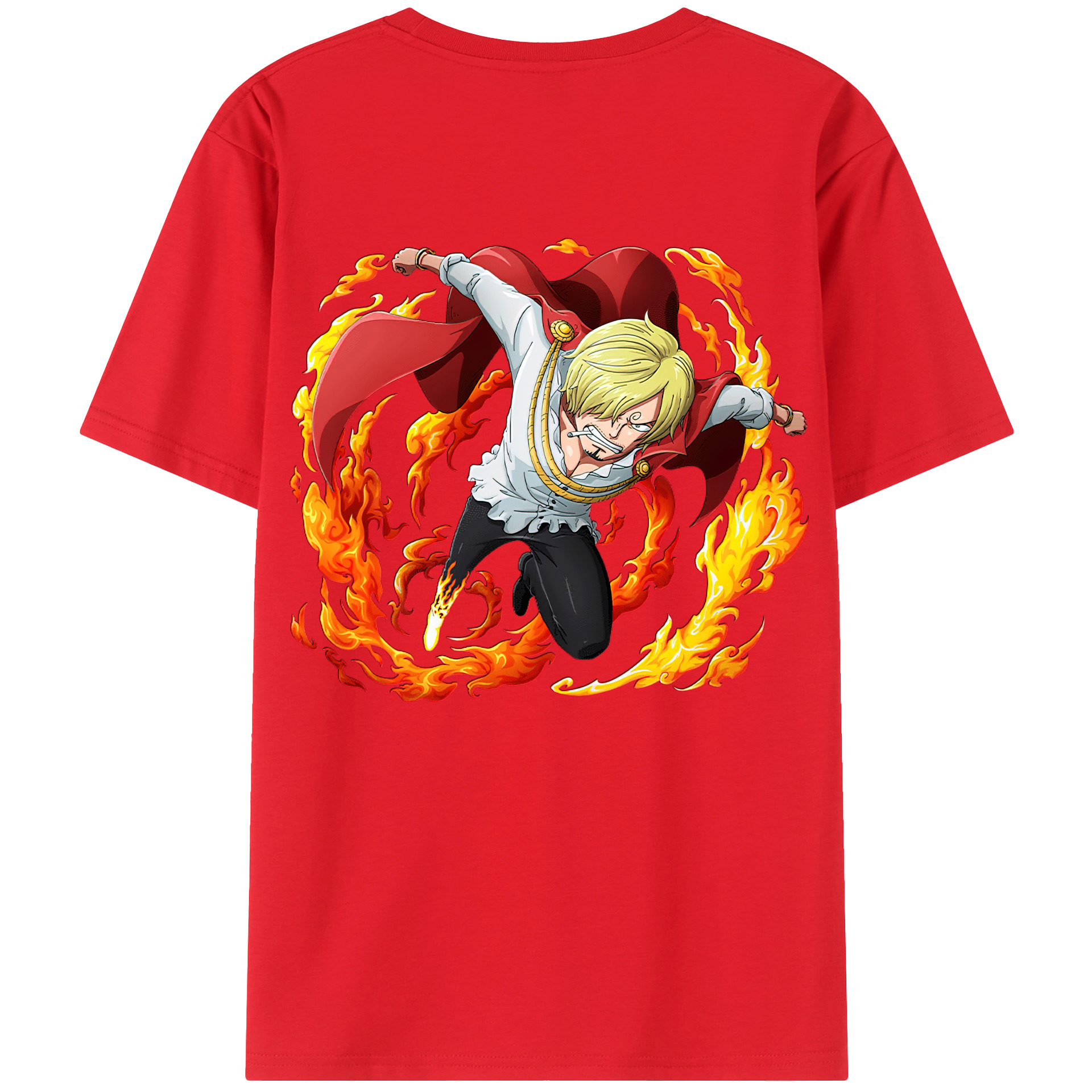 ワンピース サンジ ONE PIECE Sanji 綿100％半袖Tシャツ（背面プリント）