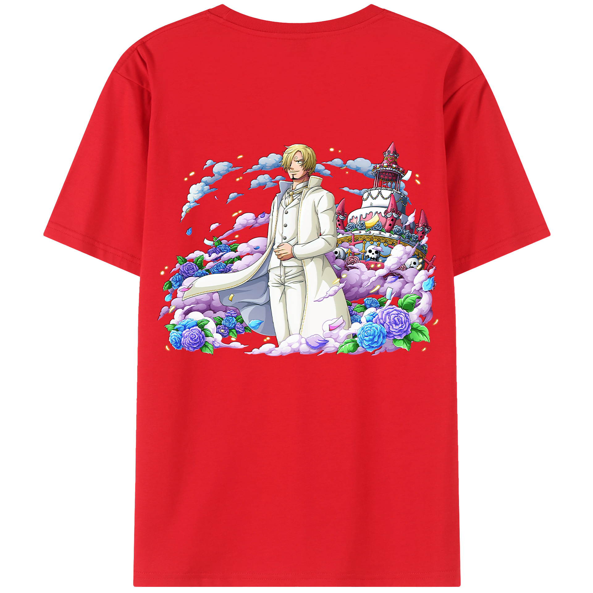 ワンピース サンジ ONE PIECE Sanji 綿100％半袖Tシャツ（背面プリント）