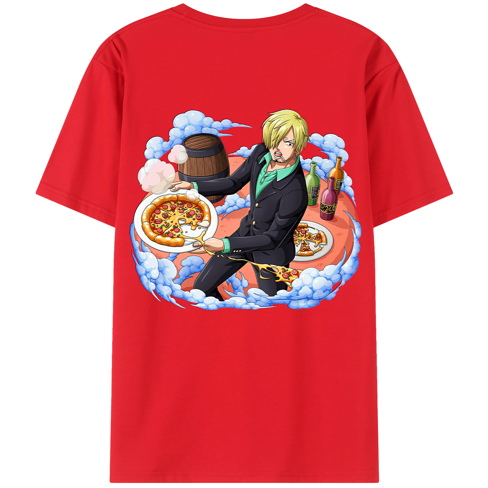 ワンピース サンジ ONE PIECE Sanji 綿100％半袖Tシャツ（背面プリント）