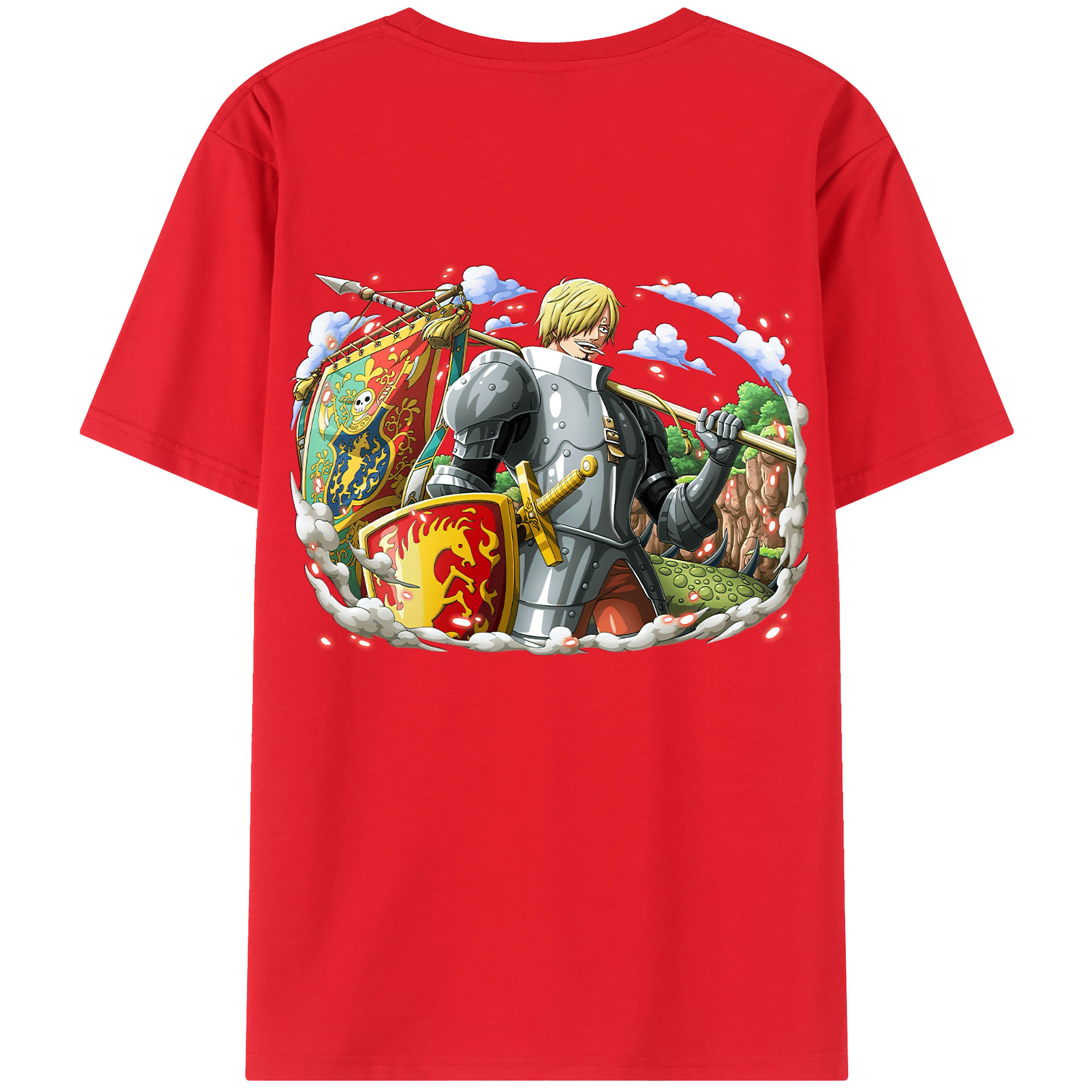 ワンピース サンジ ONE PIECE Sanji 綿100％半袖Tシャツ（背面プリント）