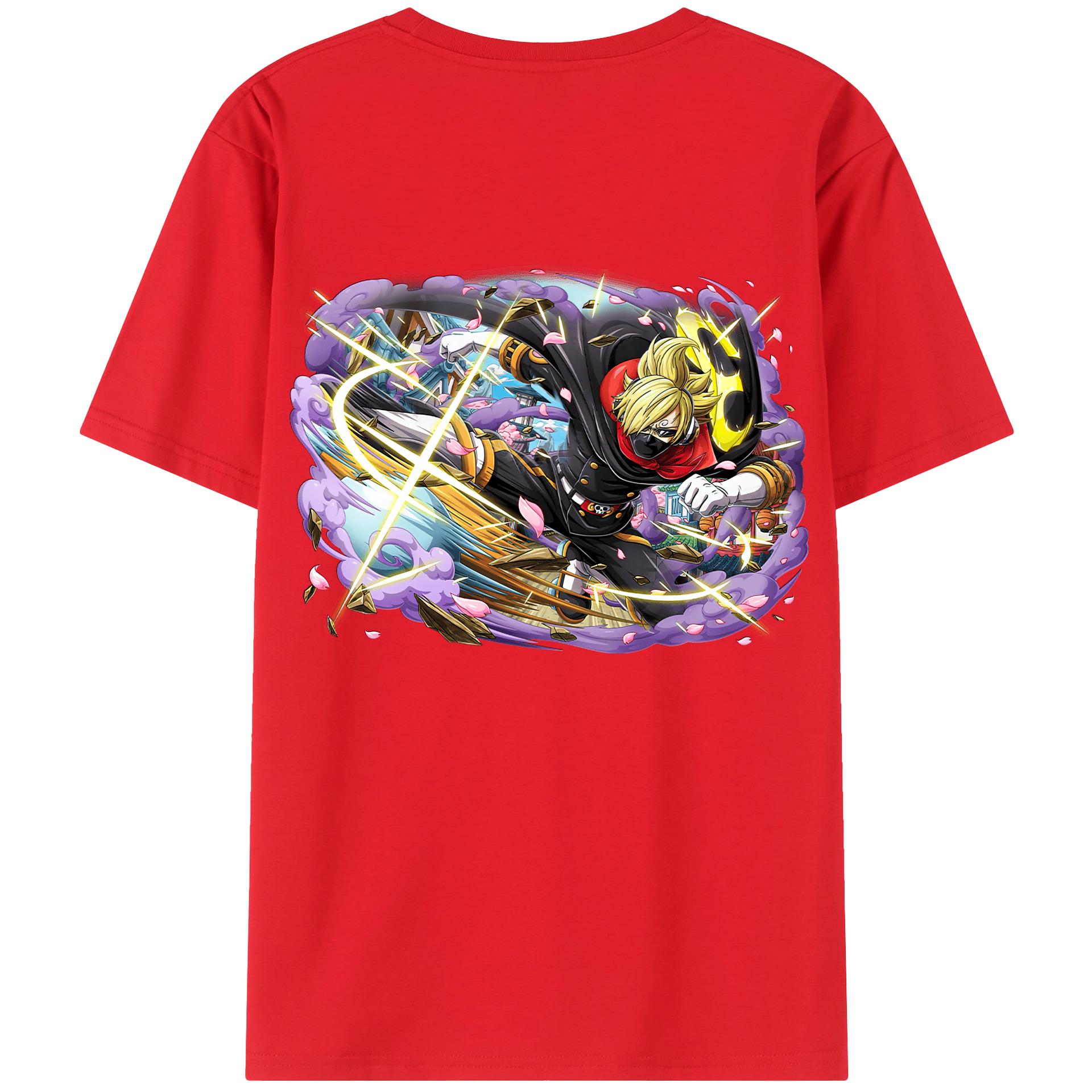 ワンピース サンジ ONE PIECE Sanji 綿100％半袖Tシャツ（背面プリント）