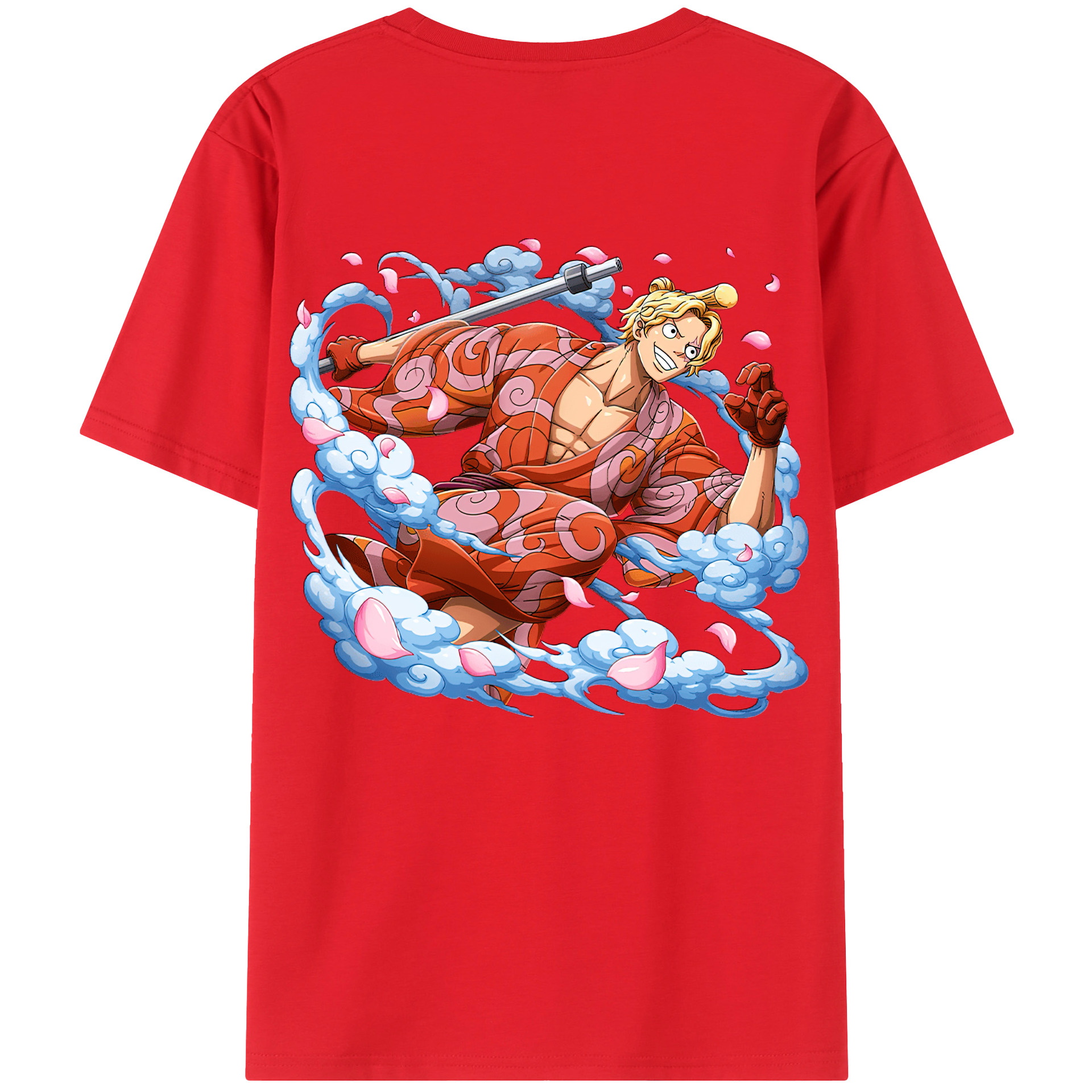 ワンピース サンジ ONE PIECE Sanji 綿100％半袖Tシャツ（背面プリント）