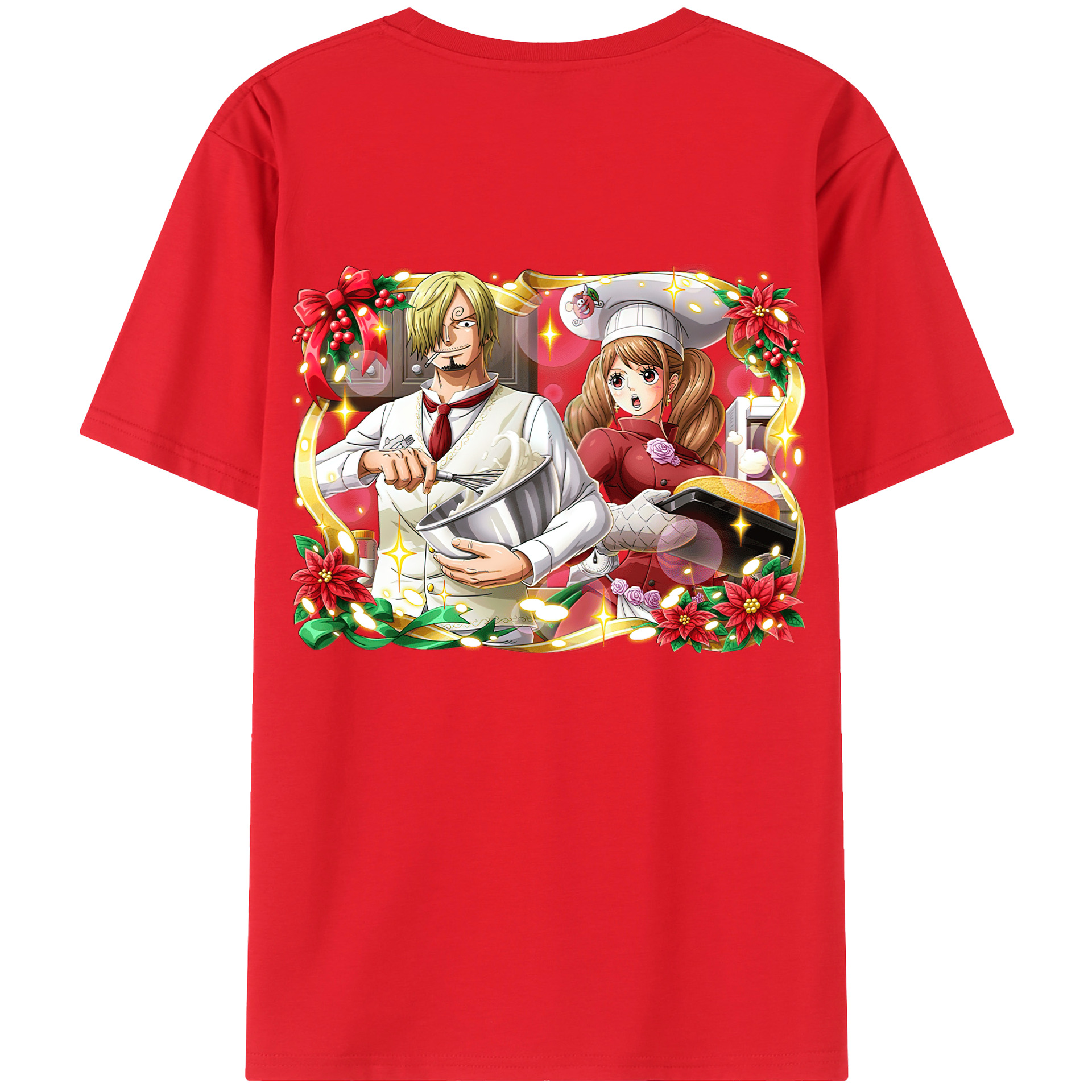 ワンピース サンジ ONE PIECE Sanji 綿100％半袖Tシャツ（背面プリント）