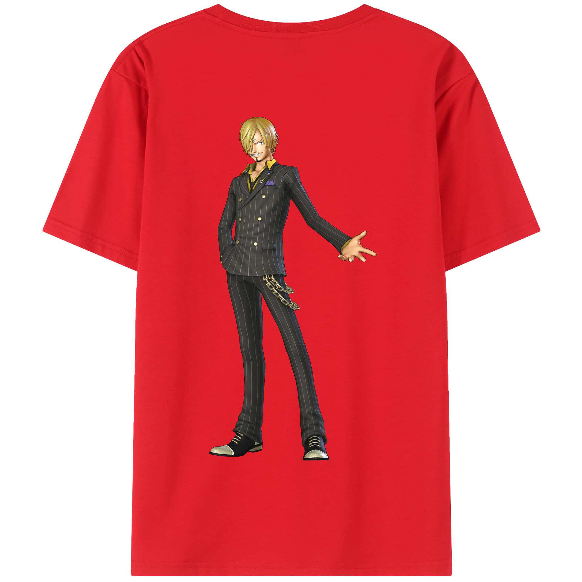 ワンピース サンジ ONE PIECE Sanji 綿100％半袖Tシャツ（背面プリント）