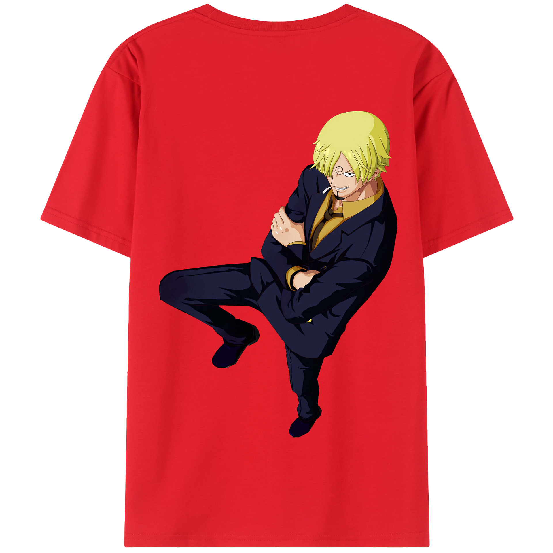 ワンピース サンジ ONE PIECE Sanji 綿100％半袖Tシャツ（背面プリント）