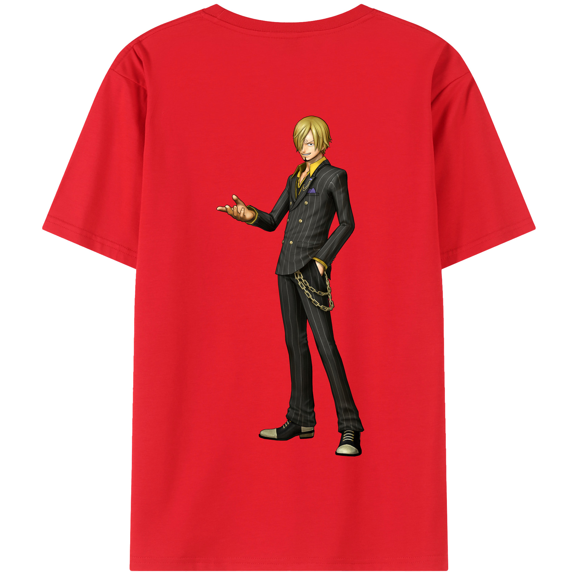 ワンピース サンジ ONE PIECE Sanji 綿100％半袖Tシャツ（背面プリント）