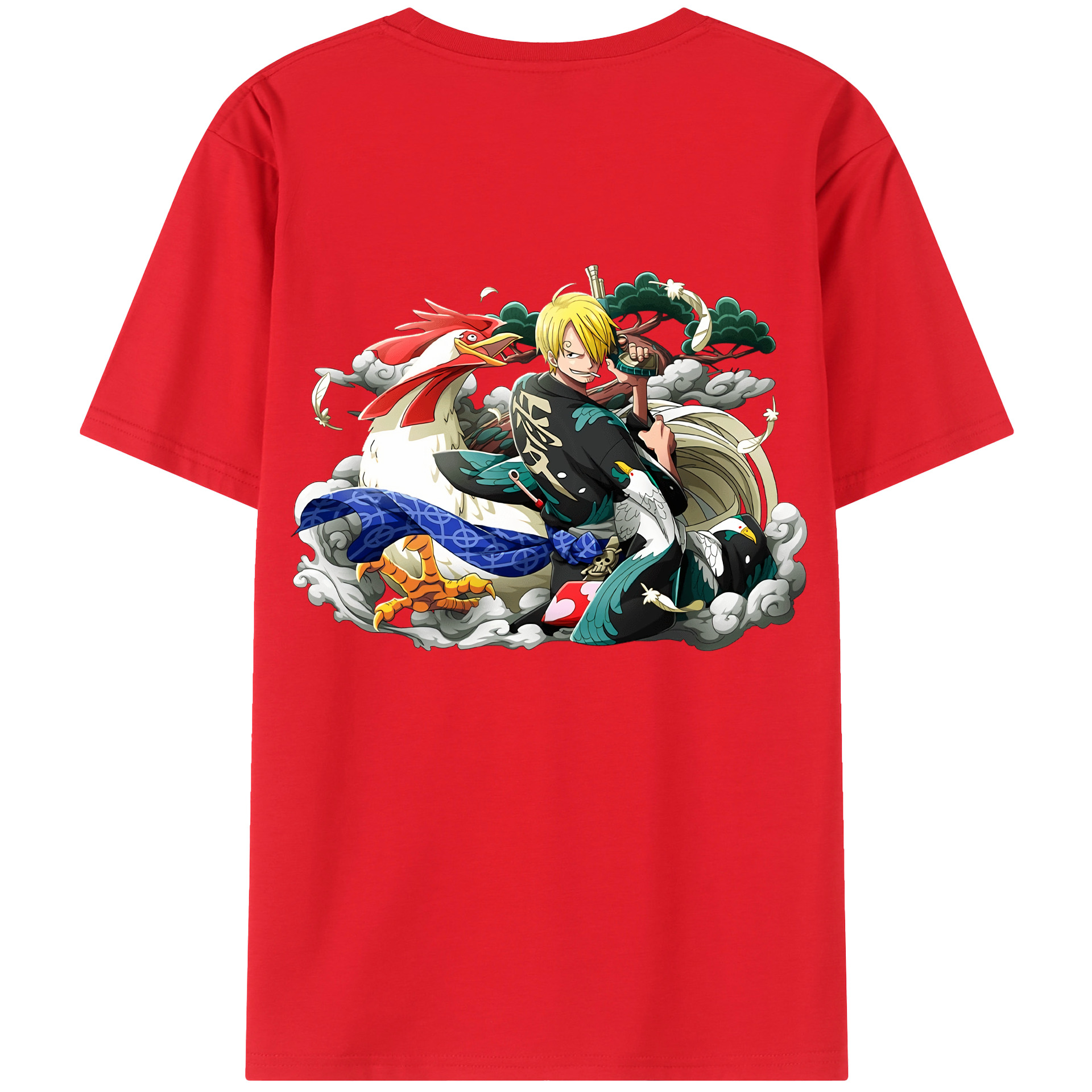 ワンピース サンジ ONE PIECE Sanji 綿100％半袖Tシャツ（背面プリント）