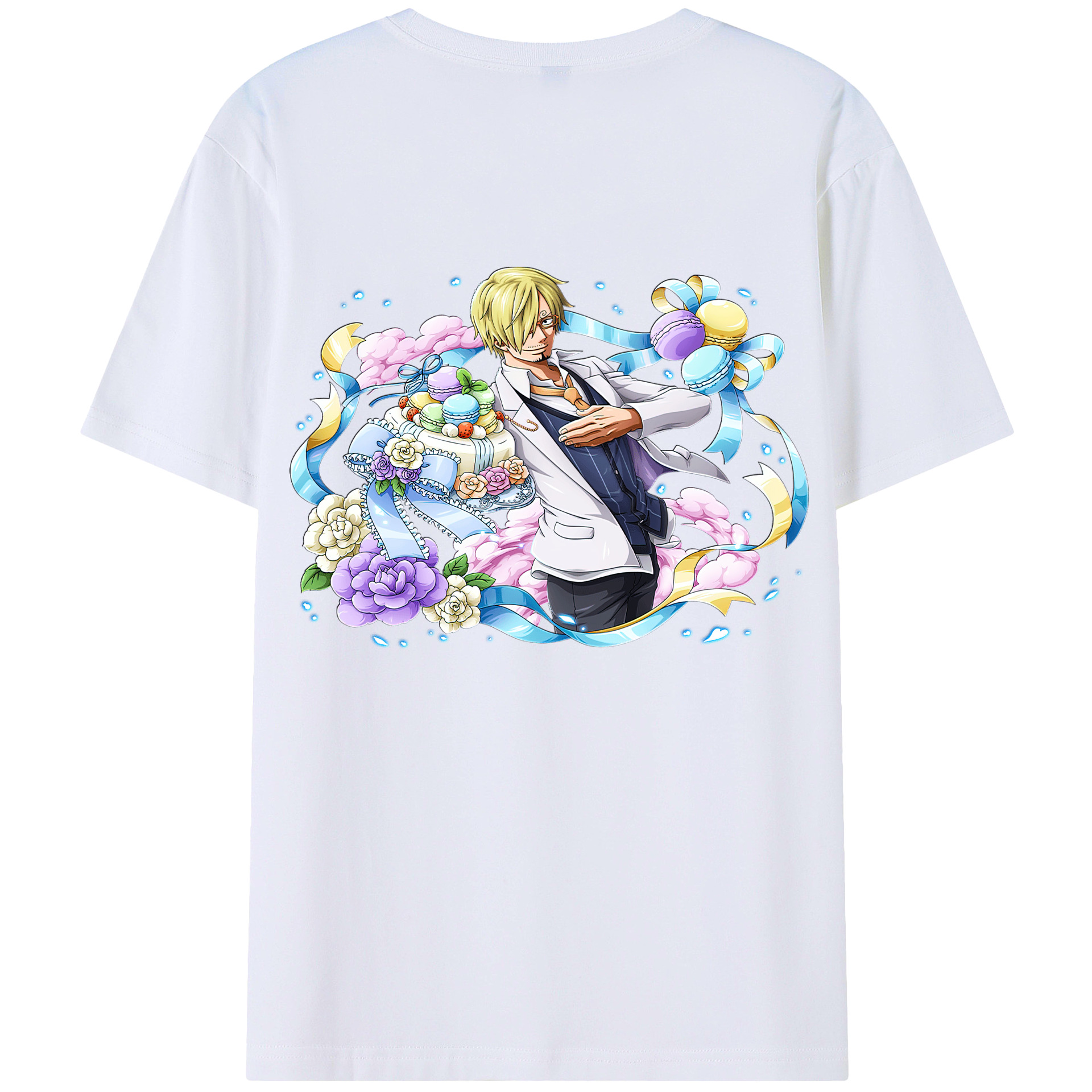 ワンピース サンジ ONE PIECE Sanji 綿100％半袖Tシャツ（背面プリント）