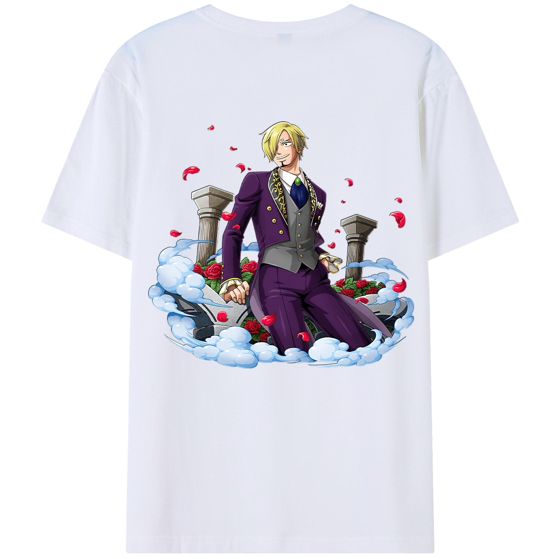 ワンピース サンジ ONE PIECE Sanji 綿100％半袖Tシャツ（背面プリント）