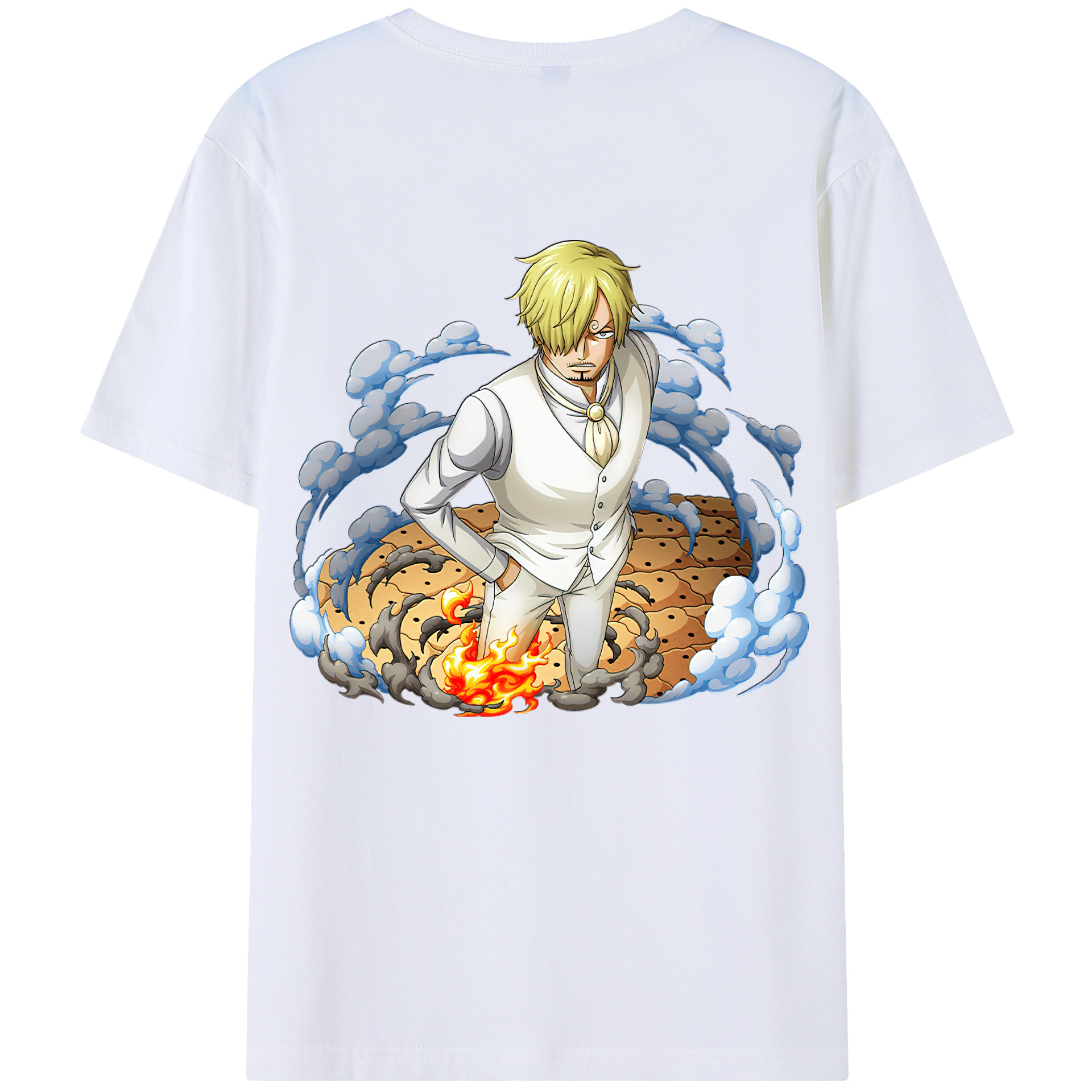 ワンピース サンジ ONE PIECE Sanji 綿100％半袖Tシャツ（背面プリント）