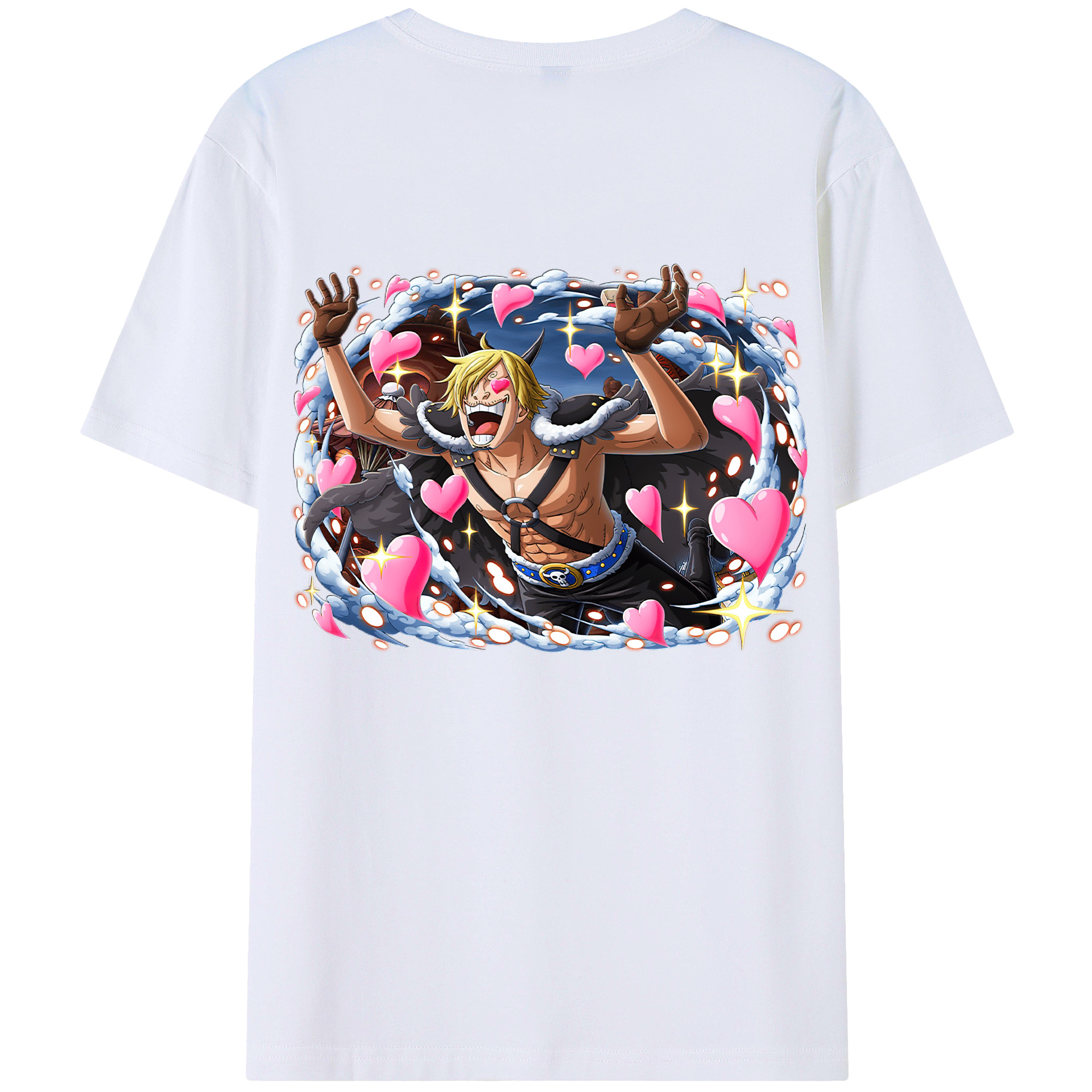 ワンピース サンジ ONE PIECE Sanji 綿100％半袖Tシャツ（背面プリント）