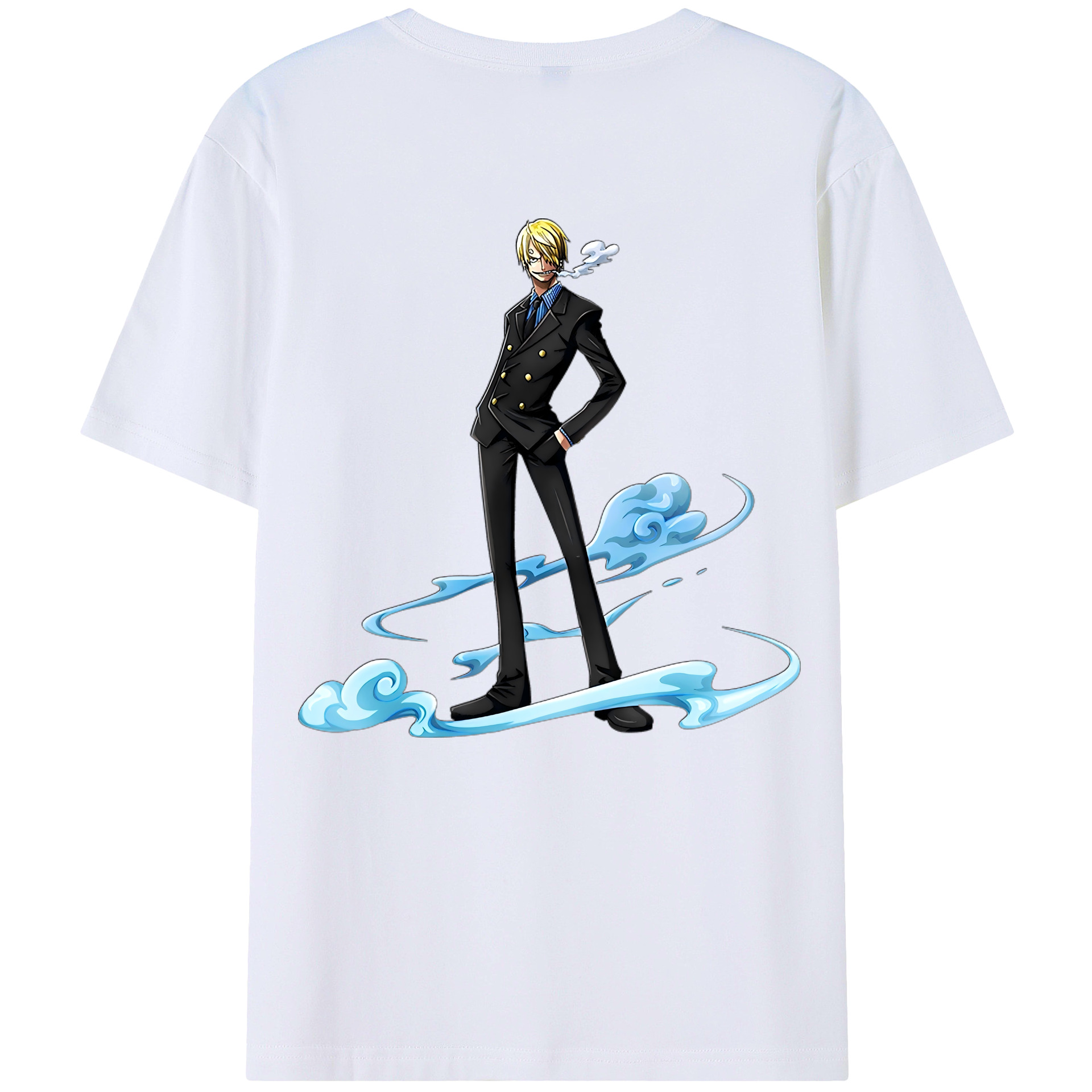 （画像用） ワンピース サンジ ONE PIECE Sanji 綿100％半袖Tシャツ（背面プリント）